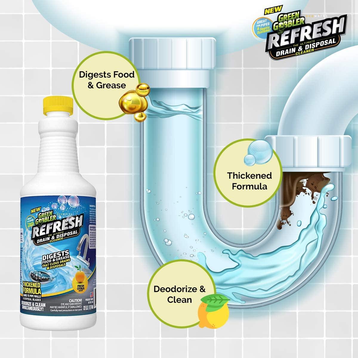 Green Gobbler Garbage Disposal Drain Cleaner Odor Eliminator