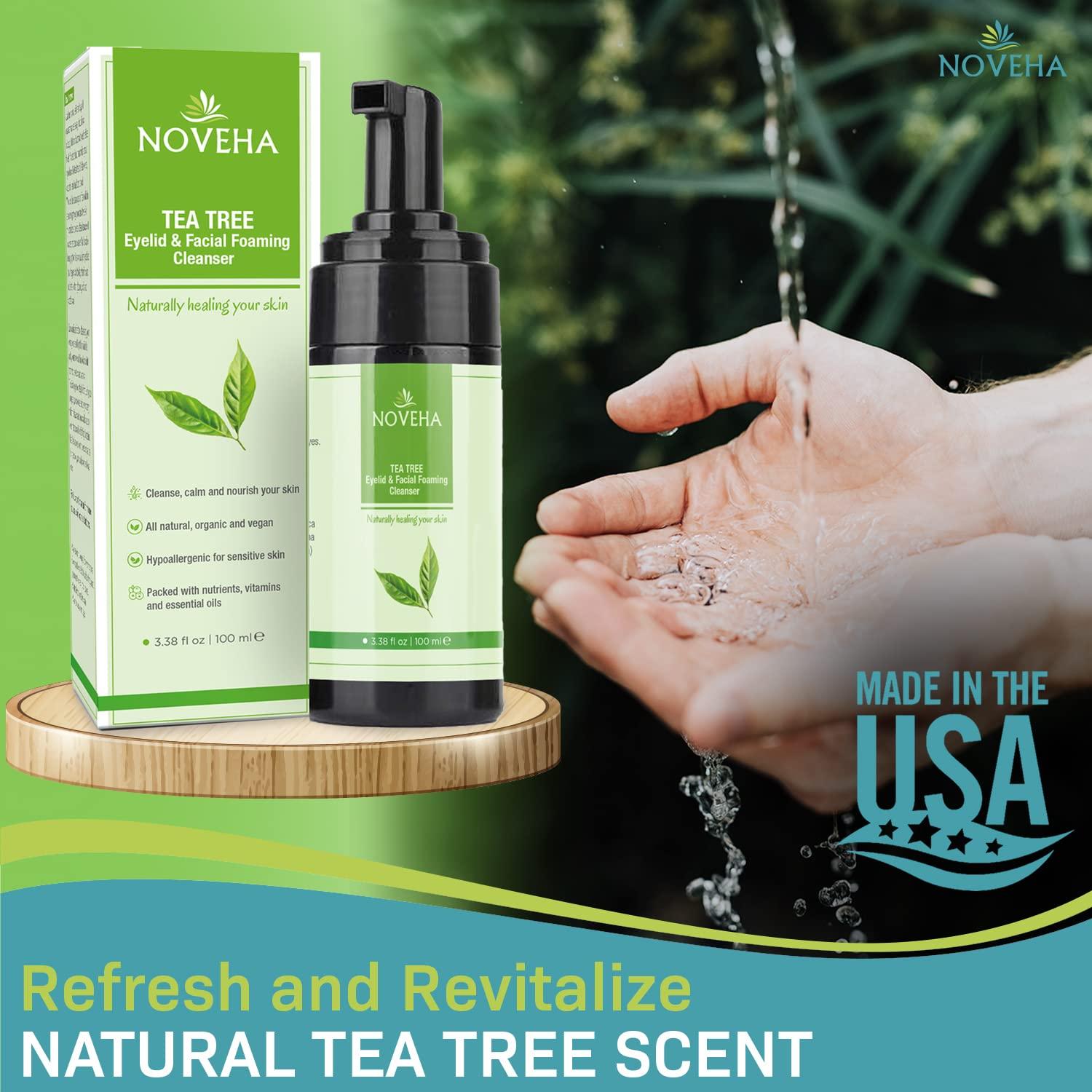 NOVEHA Tea Tree Oil Foaming Gentle Cleanser Therapeutic Daily