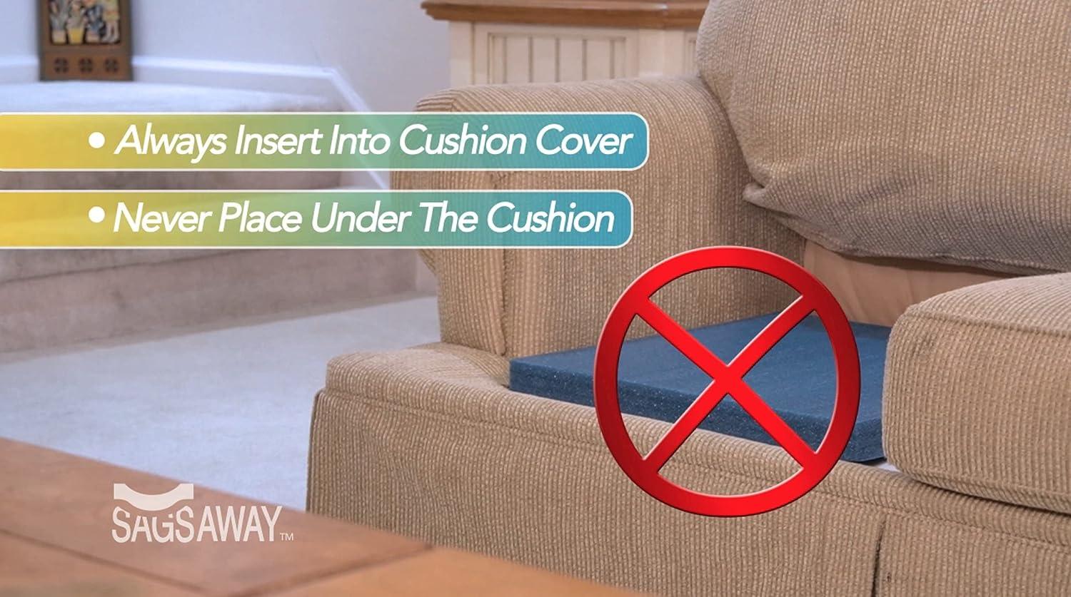 SagsAway Large 1.5in Thick Cushion Insert with Posture Zone Support