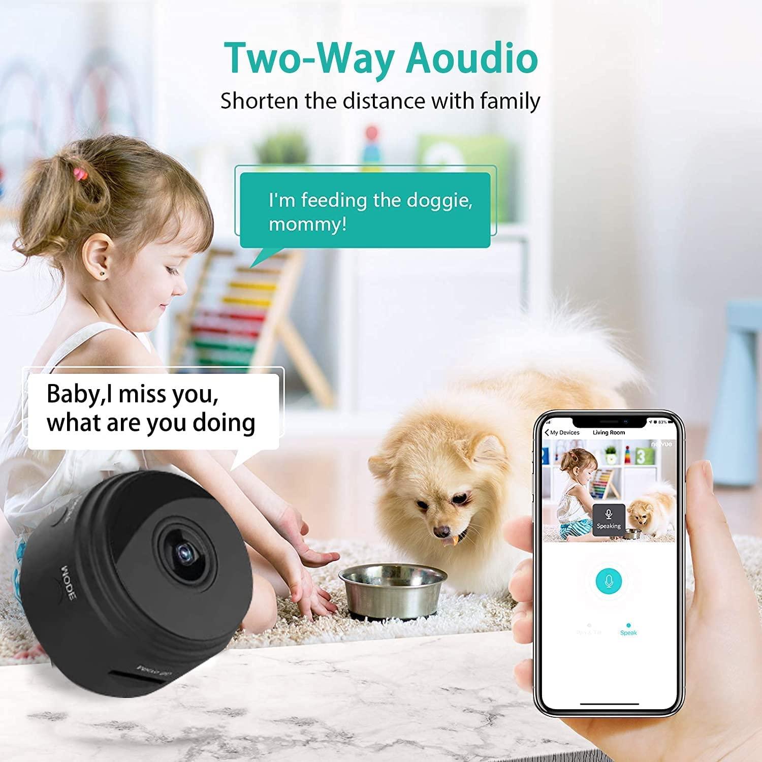 Cilee Mini Camera Wireless Hidden WiFi Cameras HD1080P Home Security  Cameras,Covert Baby Nanny Cam with Phone App,Tiny Smart Camera for Indoor  Outdoor Video Recorder Motion Activated Night Vision