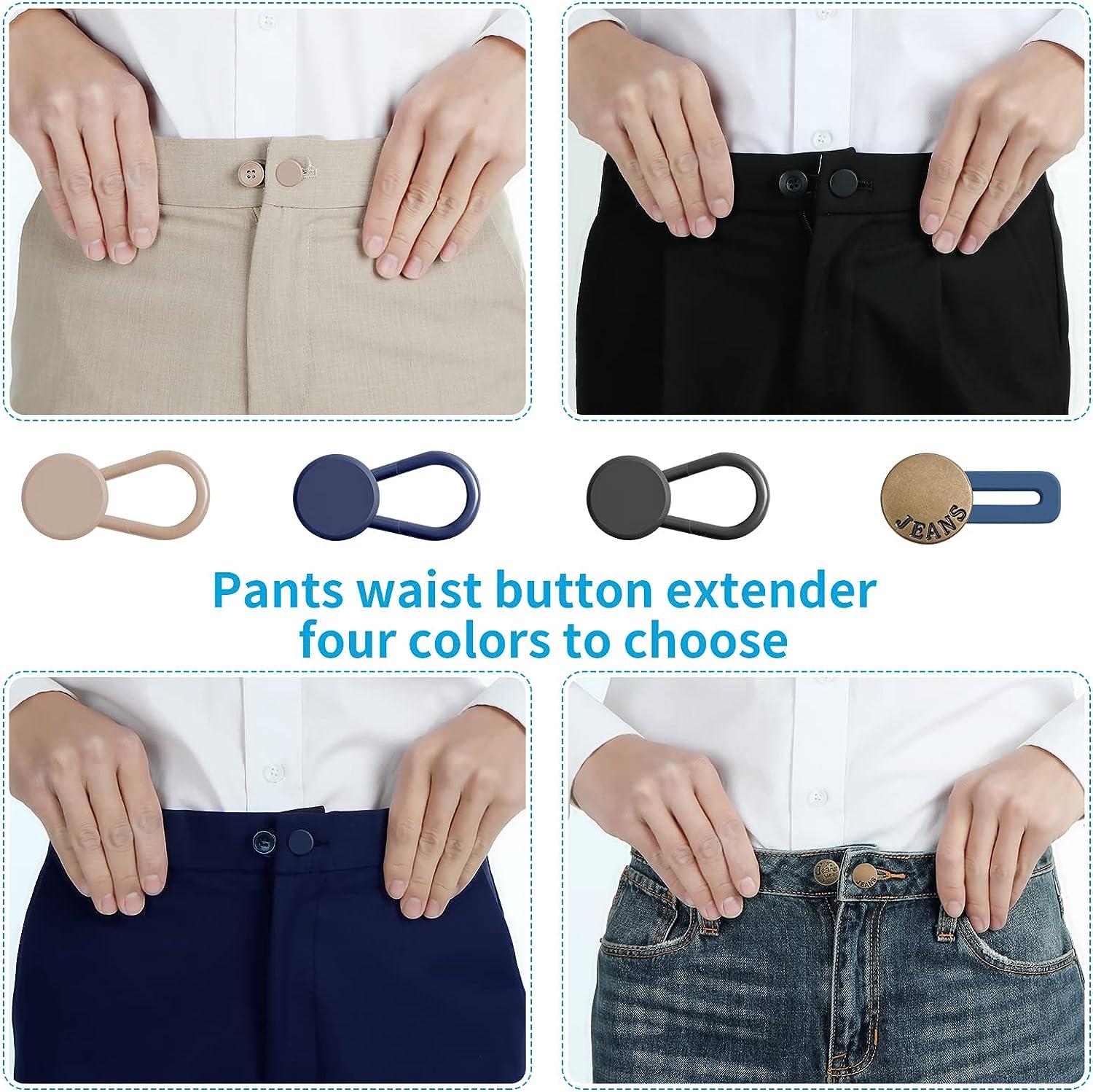 Button Expanders No Sewing Required Button Extender for Pants Flexible Button  Waist Extenders for Expansion of Men Dress Shirts