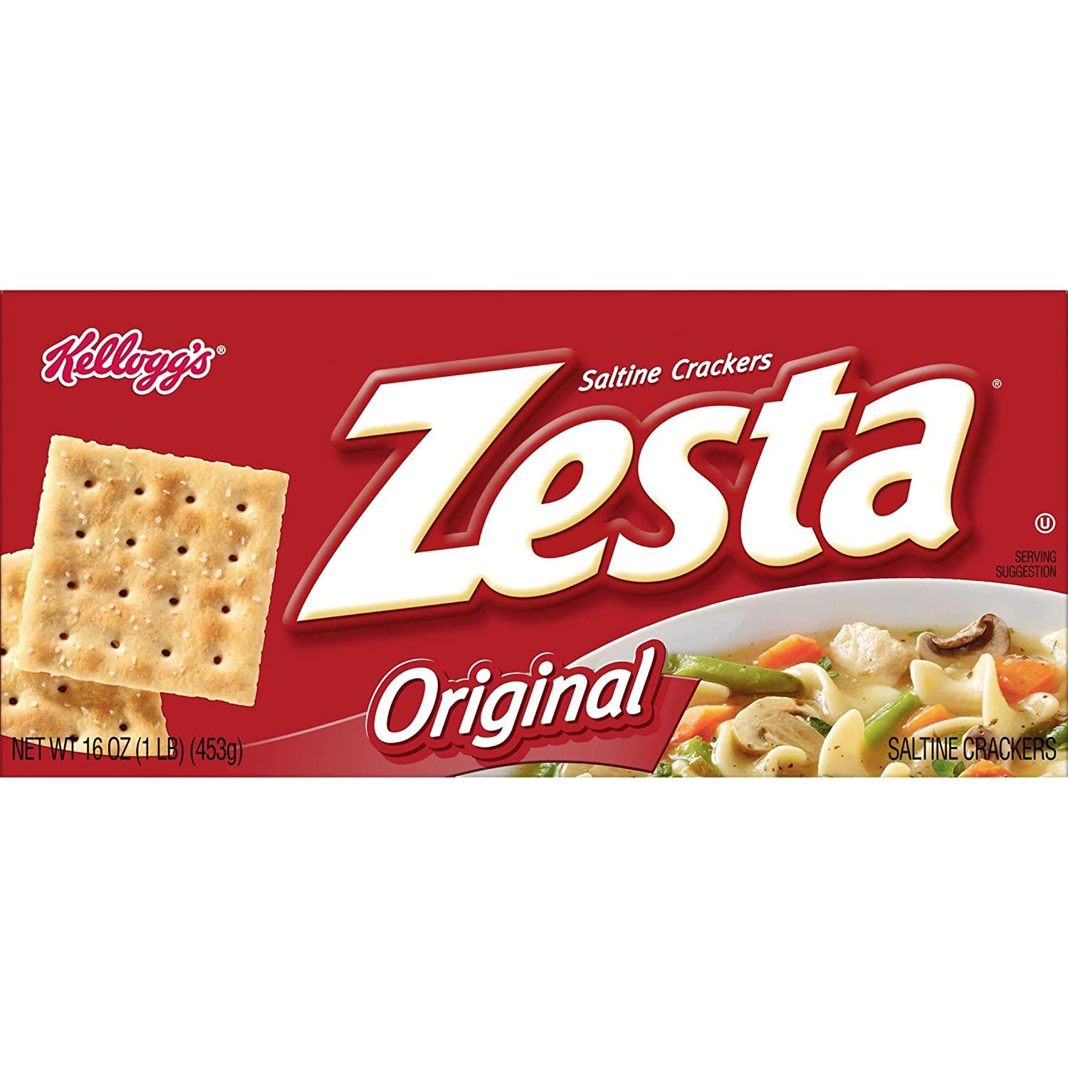 Zesta Saltine Crackers Soup Crackers Lunch Snacks Original 16oz Box (1 Box)