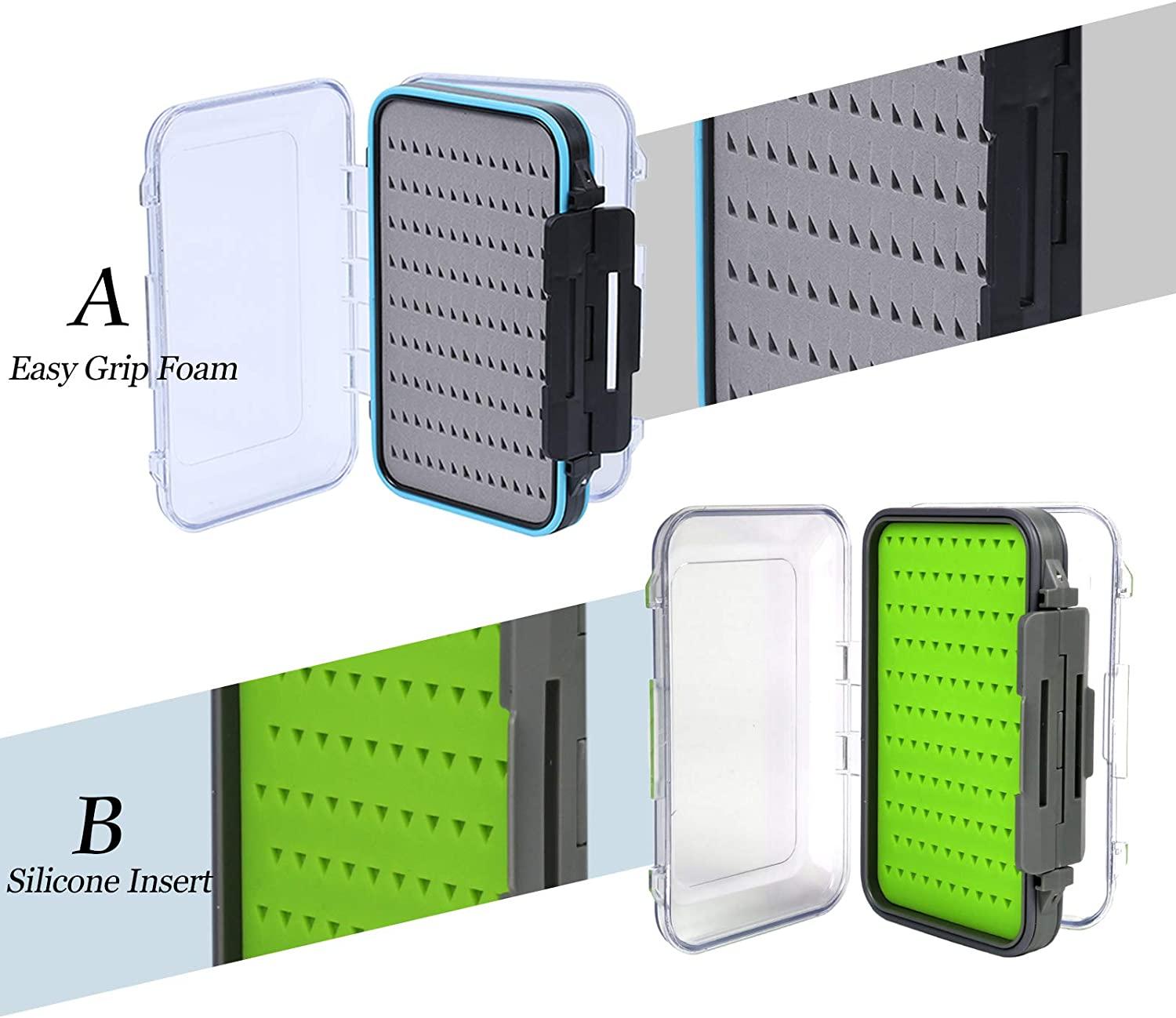 (Easy Grip Foam) - Maxcatch OR Fly Box Waterproof Portable Design Flambeau Fishing Tackle Fly Boxes Maxcatch Fly Fishing Box - Double-Sided  Tackle Box With Easy-Grip Silicone Insert (Waterproof) Waterproof Fishing  Tackle Fly Boxes