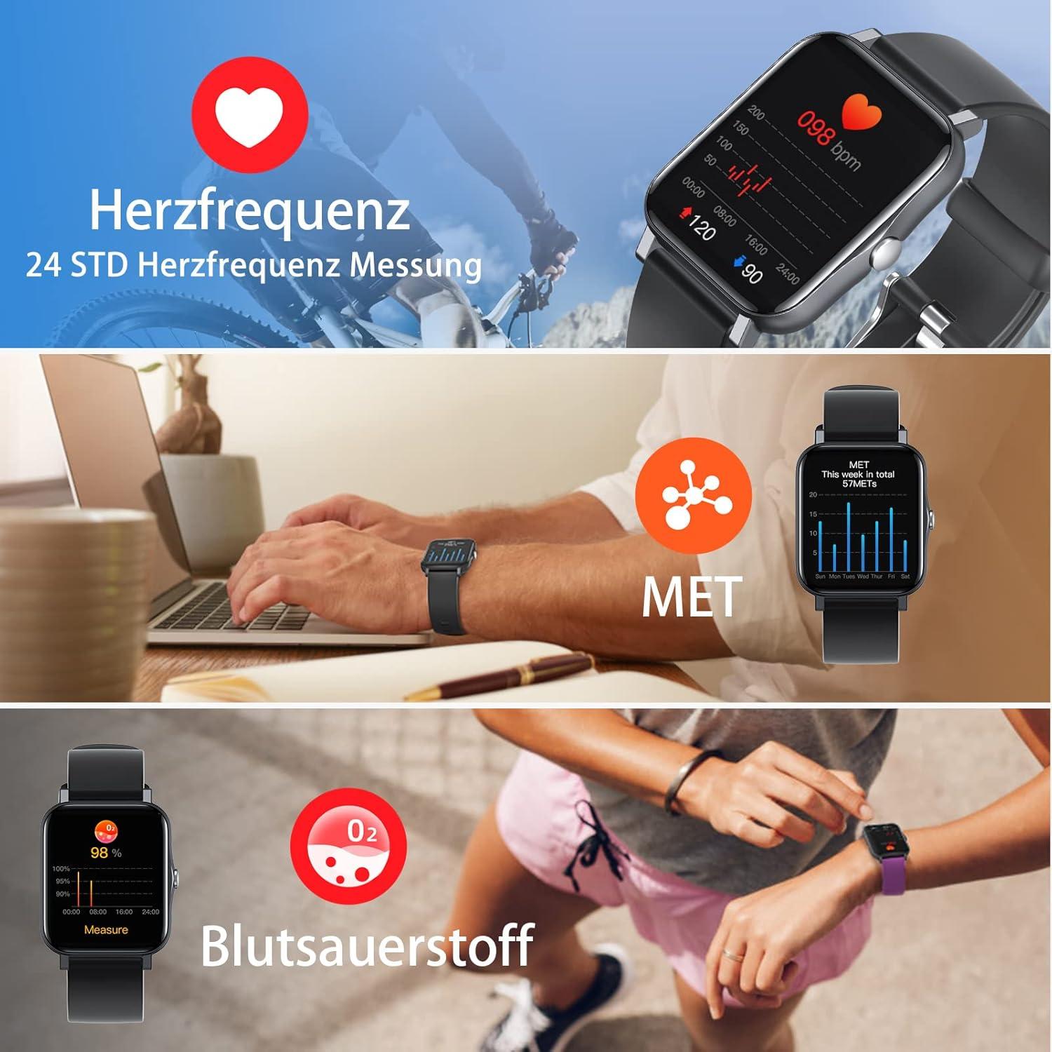 Lebexy Fitness Bracelet IP68 Waterproof Pedometer Heart Rate