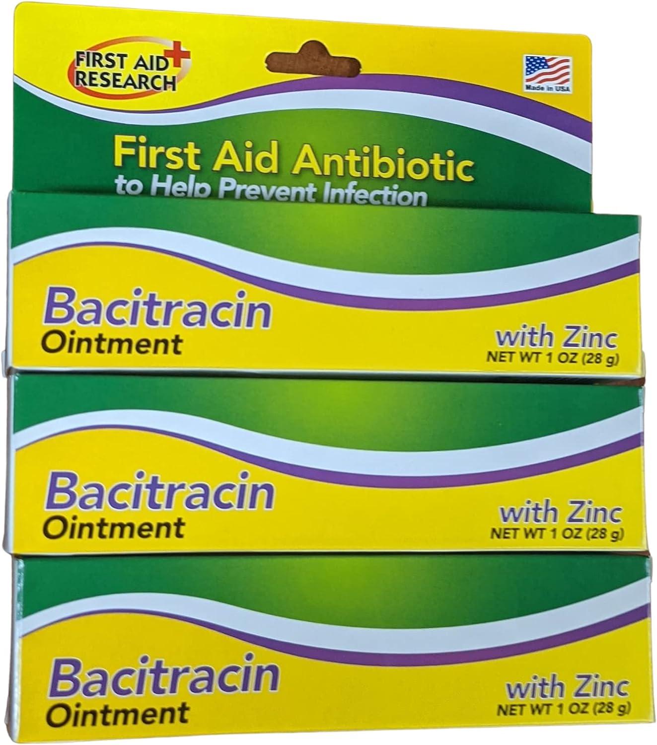 Bacitracin Zinc Ointment 1 Oz / 28 G (3 Pack) Topical Antibacterial
