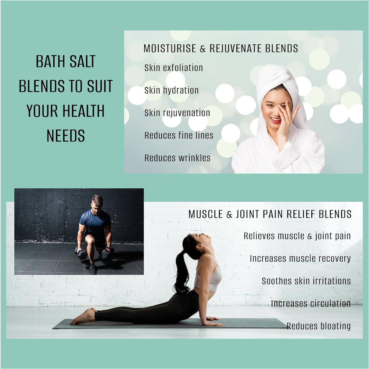 Black Sand Labs Premium Bath Salts for Her Premium Blend of Dead Sea Himalayan Pink & Epsom