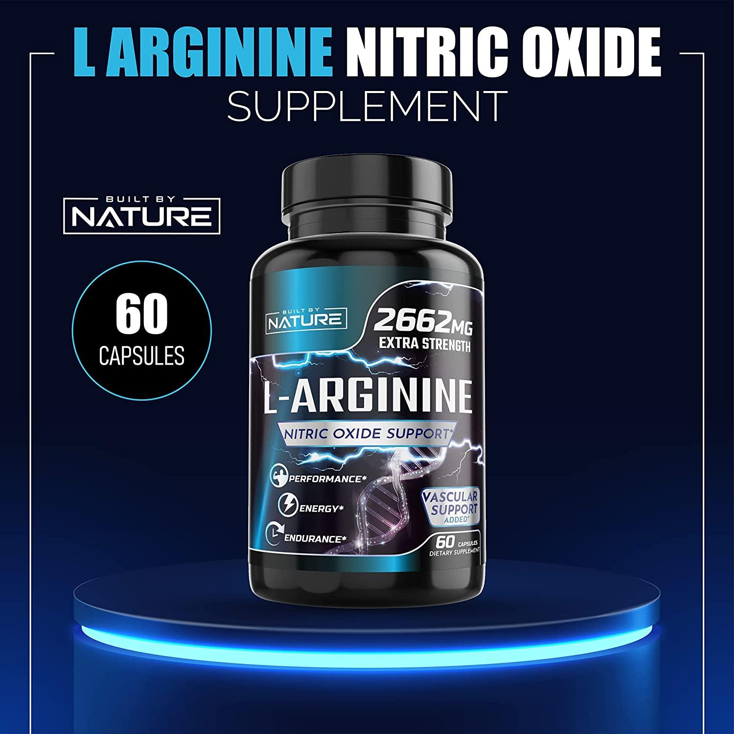 L Arginine Nitric Oxide Supplement N.O. Booster Pills for Men