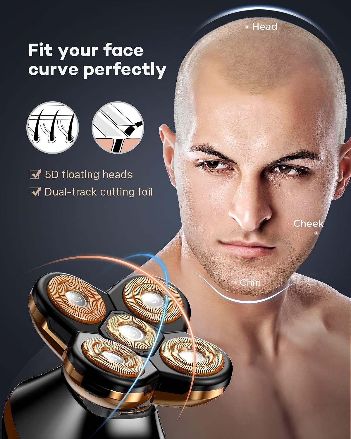 Head Shavers for Bald Men, Waterproof Electric Razor, Wet and Dry