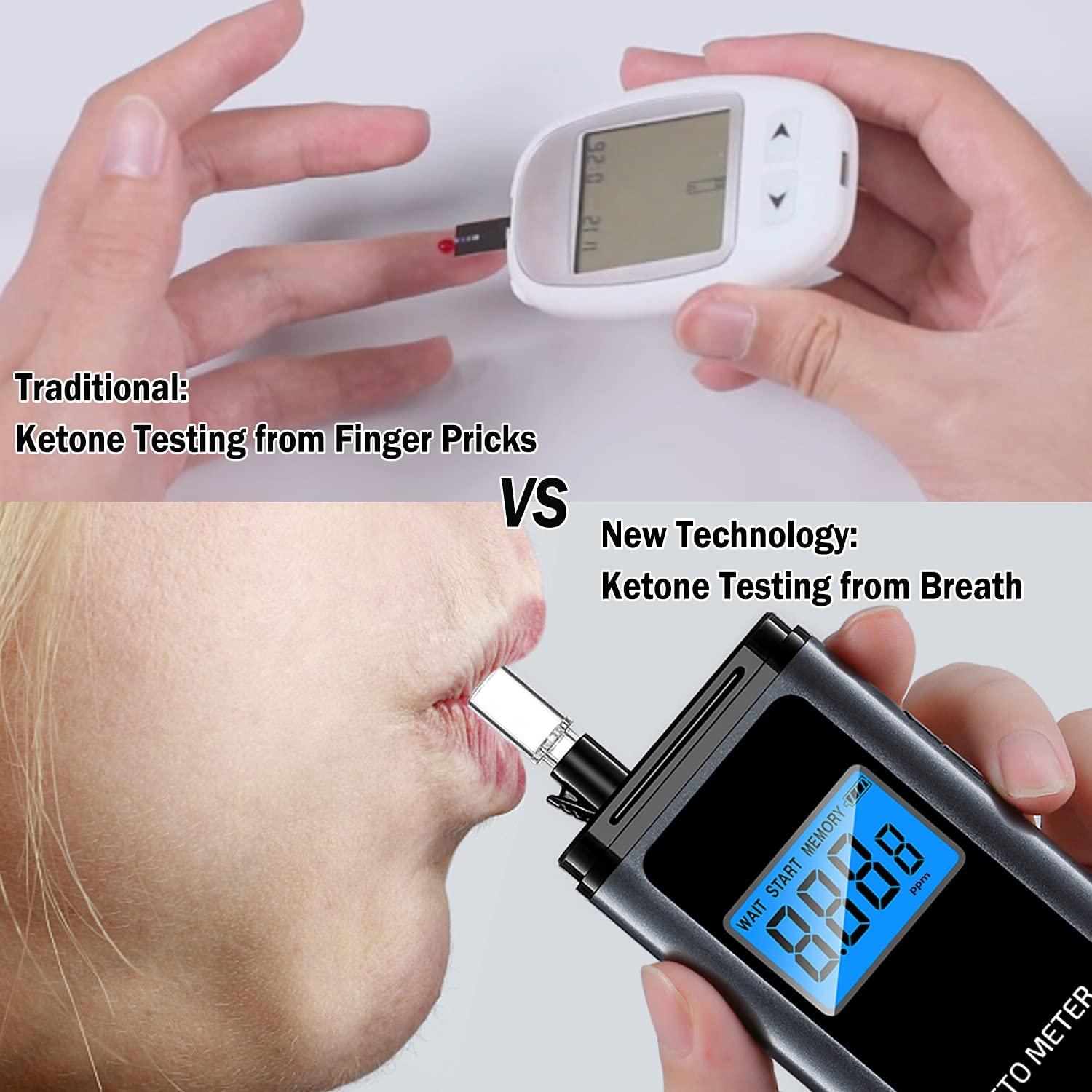 Ketone Breath Analyzer Rechargeable Ketone Breath Meter with 10