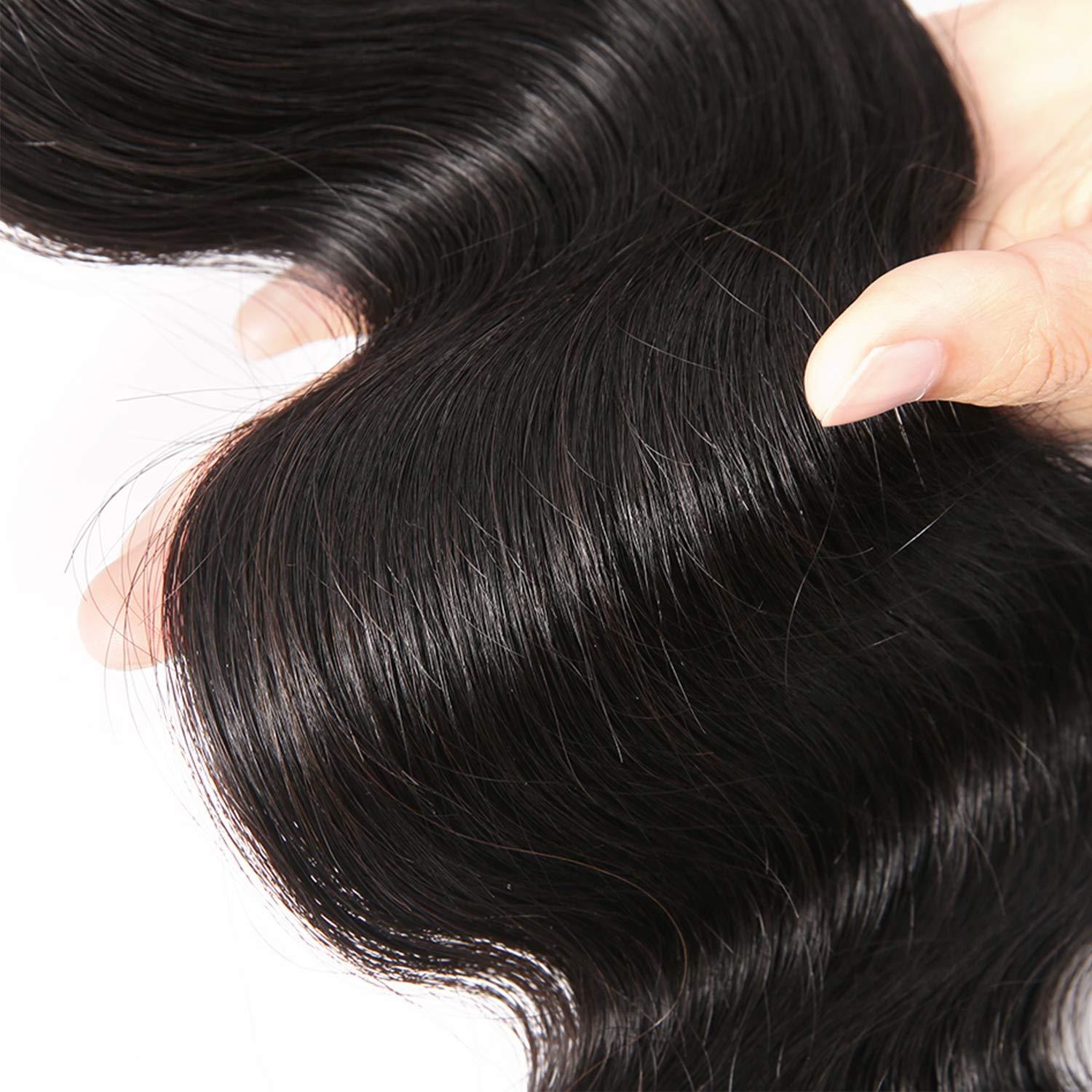 Thrift Bazaar Body Wave Closure Human Hair Lace Closure 4x4 Free Part Lace  Closure 12A indian Virgin Human Hair Top Swiss Lace Closure Size:18 :  : Beauty