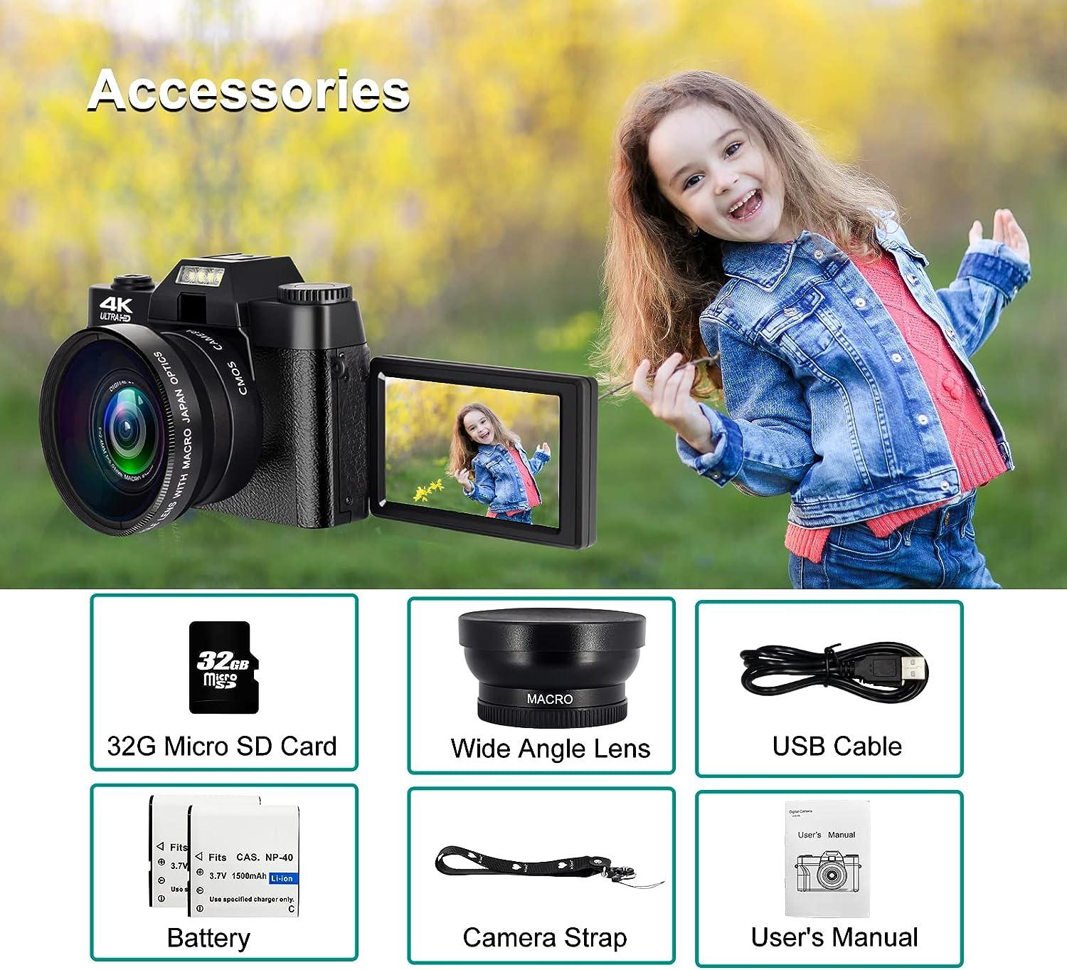 iSHARE 4K Digital Camera for Photography 48MP FHD Video Camera with