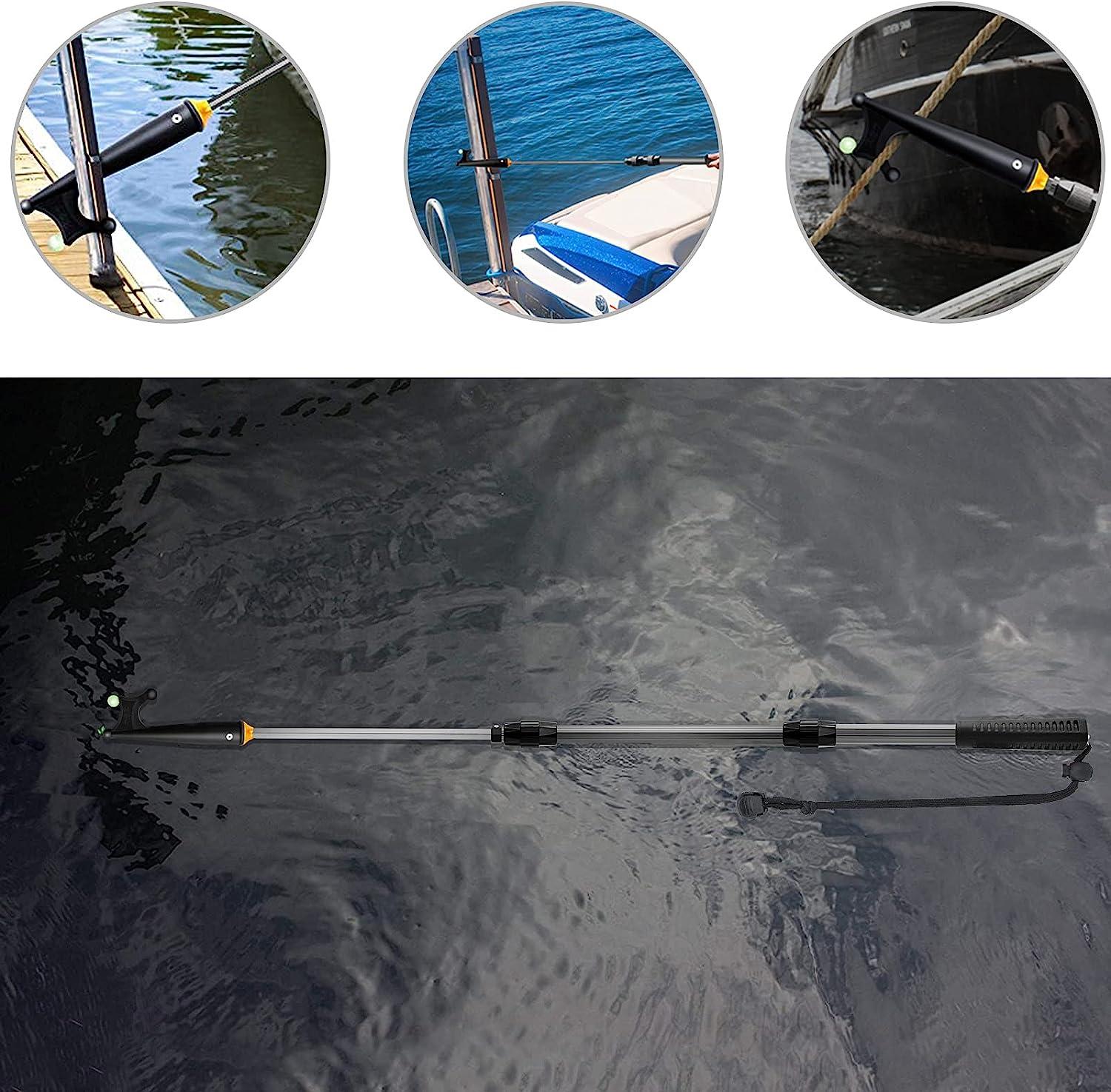 SANLIKE Telescopic Boat Hook,Docking Telescopic Pole,Floating,Durable,Rust-Resistant  with Luminous Bead Boat Hooks Boating Accessories Non-Slip Push Pole for  Docking 55 in Telescopic Boat Hooks