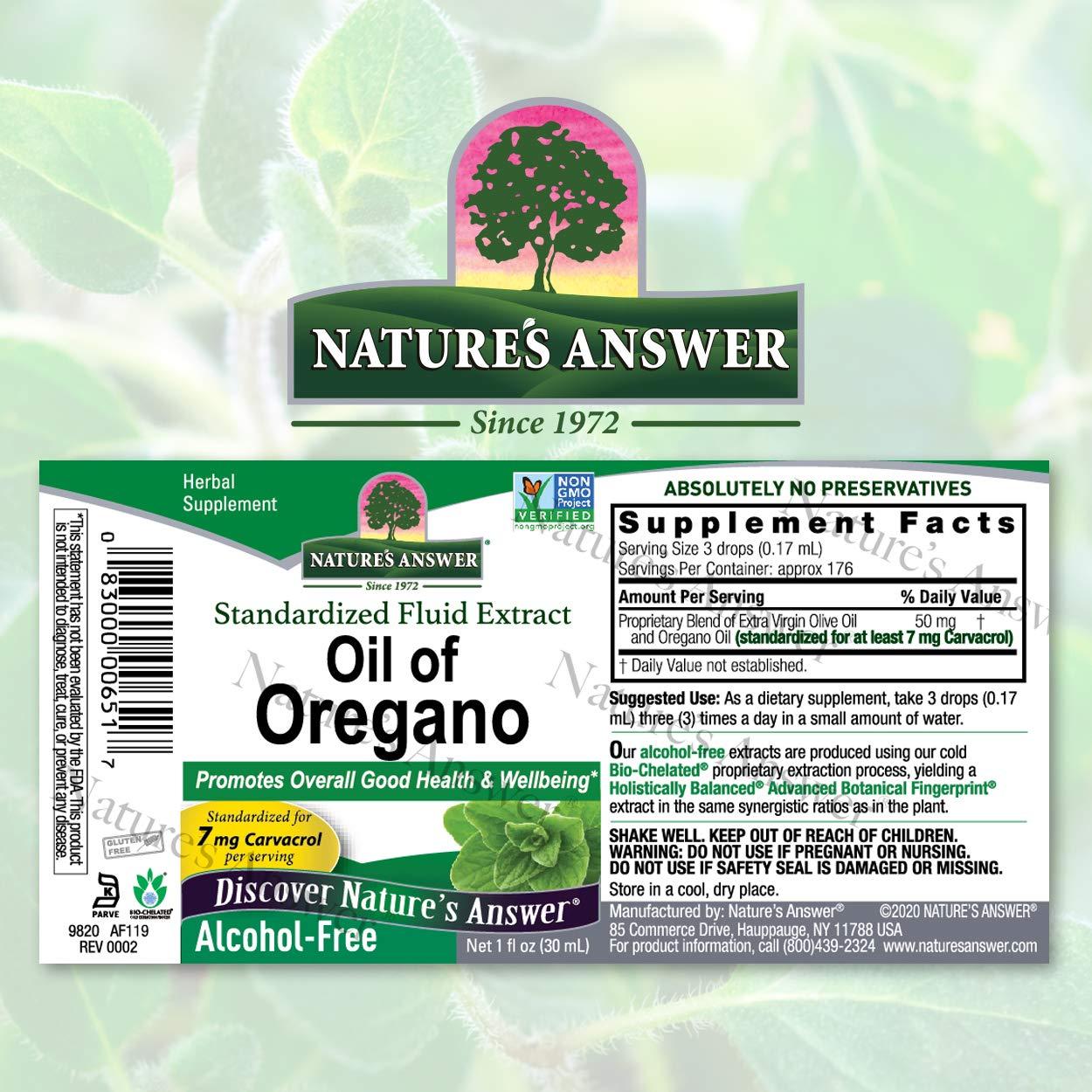 Nature's Answer Oil of Oregano Leaf Supports Healthy Intestinal & Digestive Function