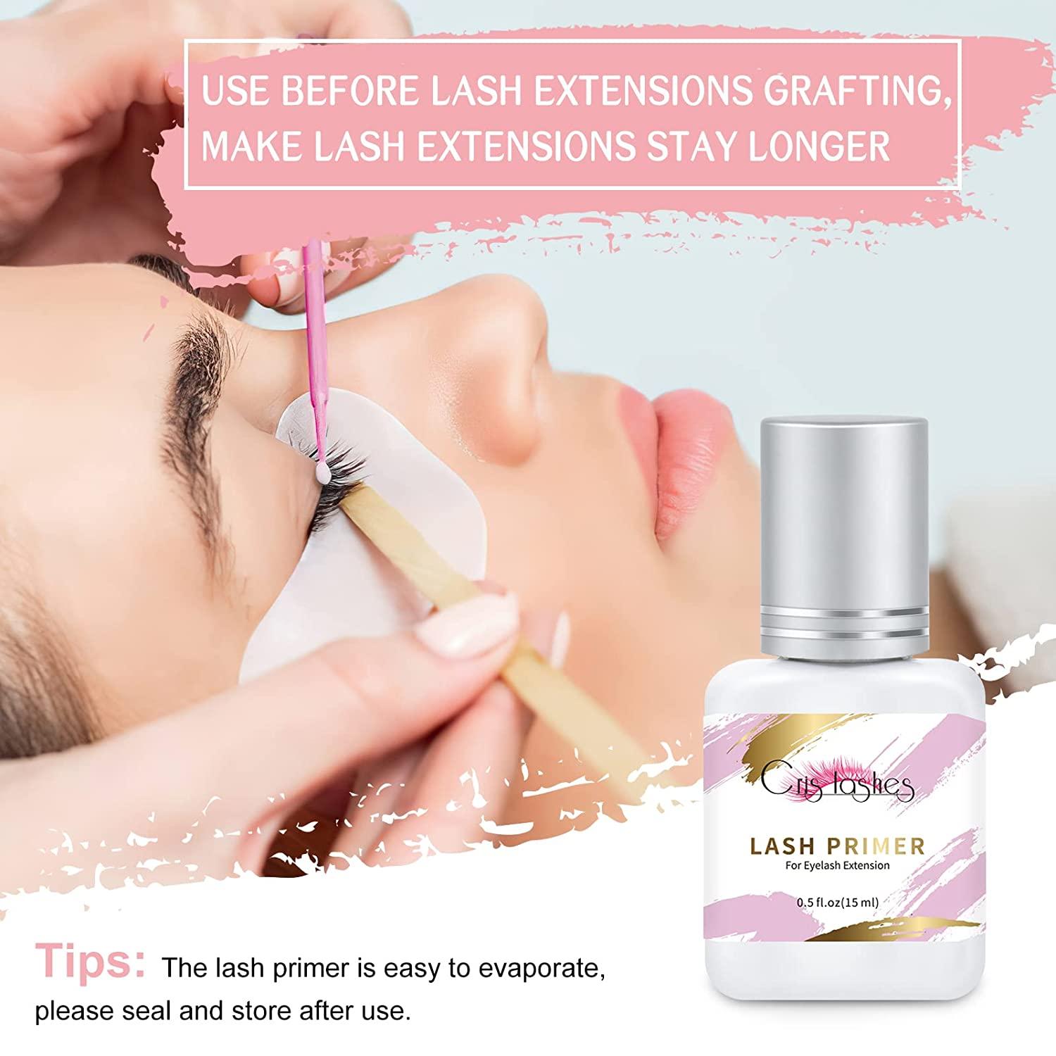15ml Clear Eyelash Extension Primer Low Irritation, Easy Removal Boosts Adhesive Bonding