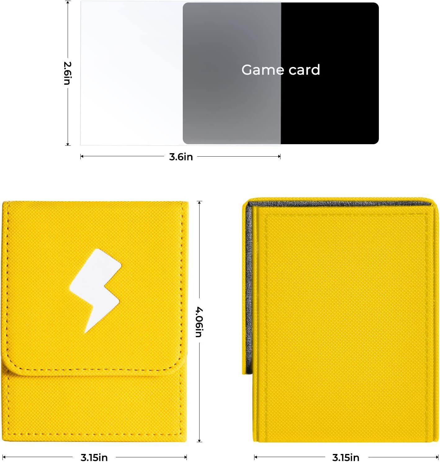 Totteri Card Deck Box with 100 Card Sleeves - Electric Yellow | Pokemon  Trading Card Storage Case for 100+ Sleeved Cards | PVC-Free Card Holder for  MTG/TCG | Buy Now with Express