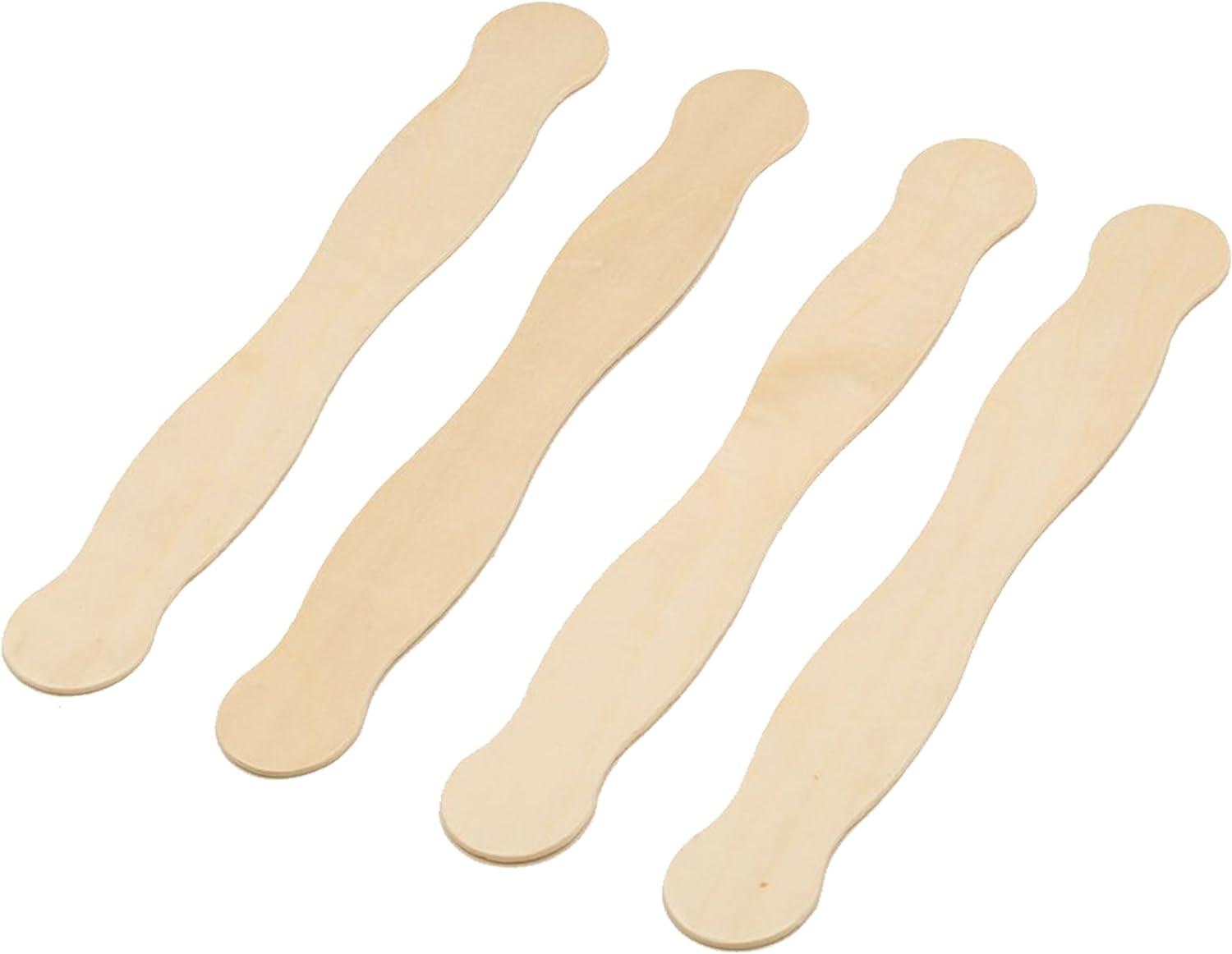 Jumbo Wooden Craft Sticks, Wavy 8 Inch Fans Sticks Large Popsicle Sticks  for Crafts, Fan Handles for DIY Crafting Wedding Programs Auction Bidding  Paddles & Paint Mixing