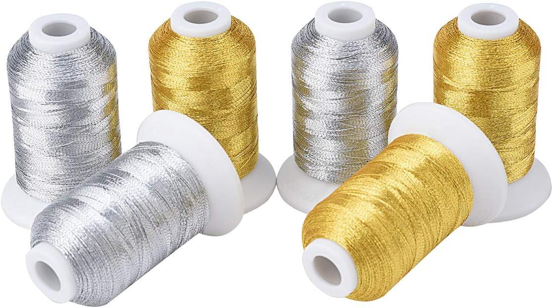 Simthread 6/16/32 Colors Metallic Embroidery Thread - 180M