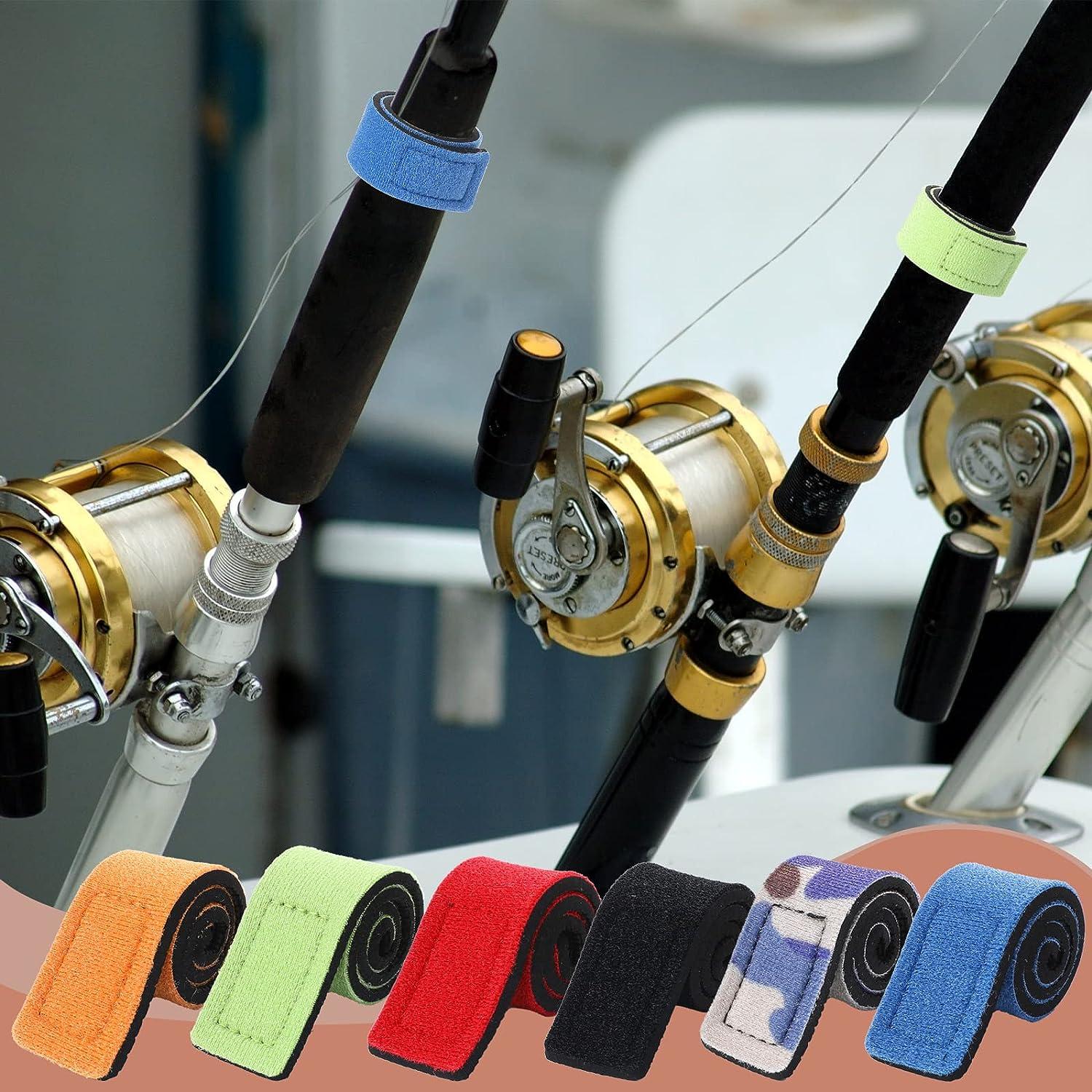 12 Pieces Fishing Rod Wrap Pole Straps Durable Fishing Rod Belts Ties  Stretchy Rod Straps for Casting Rods, Spinning Rods and Fly Rods, Rod Cases  & Tubes -  Canada