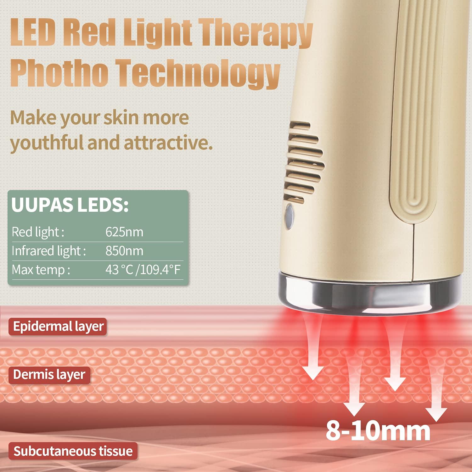 Red Light Therapy Devices FDA Cleared UUPAS Red LED Infrared Light Therapy Skin Tightening