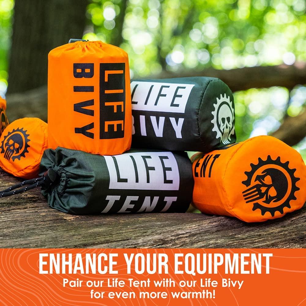 Small Life Tent Emergency Survival Shelter 2 Person Emergency Tent Waterproof Survival Tube Tent Emergency