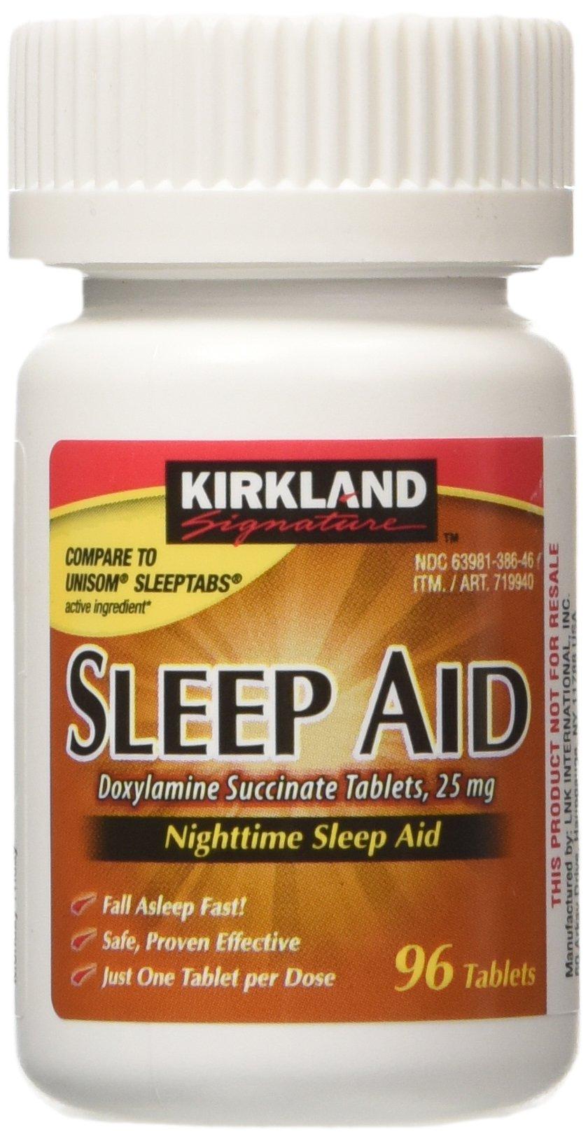 KIRKLAND SIGNATURE Sleep Aid Doxylamine Succinate 25 Mg X Tabs ...