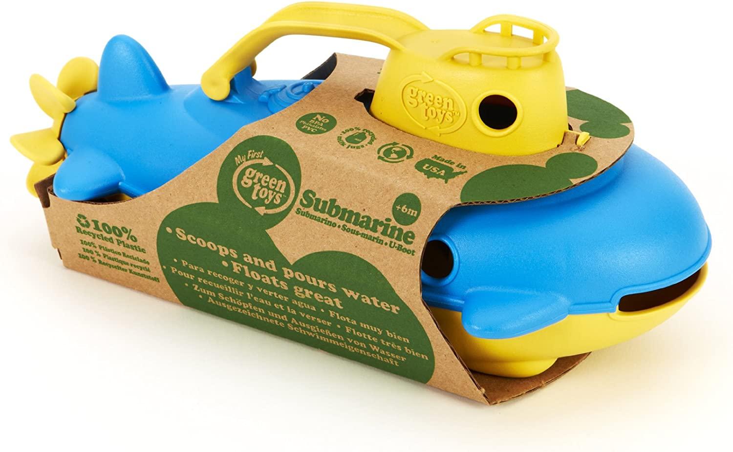 Green Toys Submarine in Yellow blue BPA Free Phthalate Free