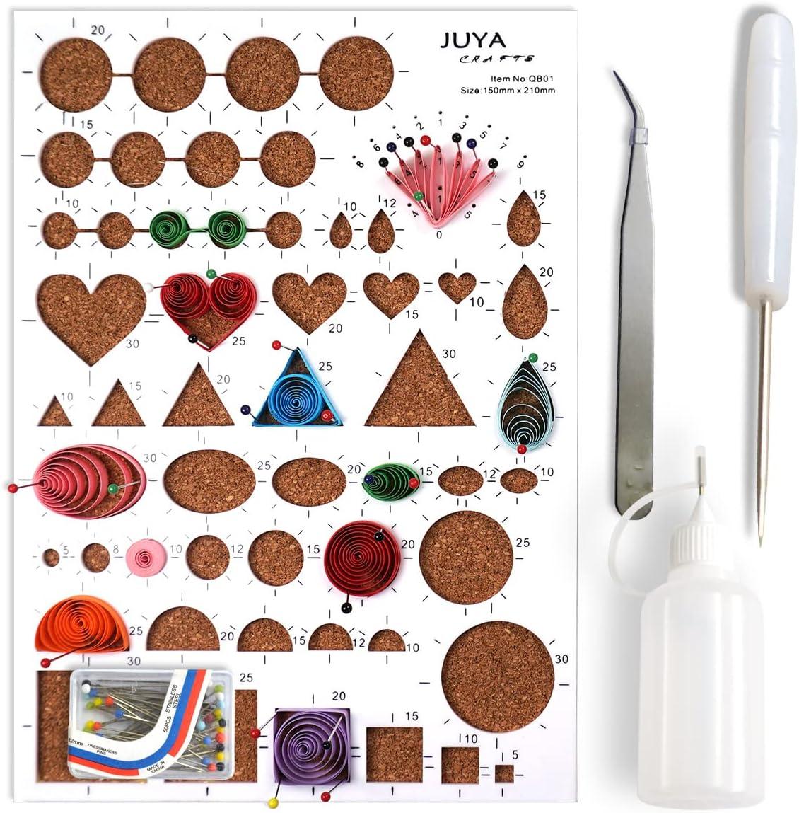  JUYA Paper Quilling Kits with 30 Colors 600 Strips and 8 Tools ( Paper Width:3mm, Blue Tools)