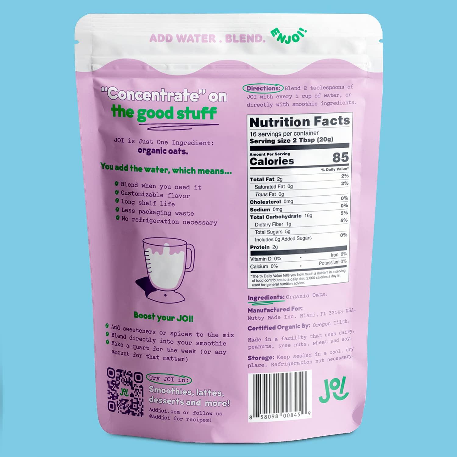 Oat Milk Creamer, Sweetened 10ct Carton by JOI - Vegan, Dairy Free, Plant  Based, Kosher, Shelf-Stable