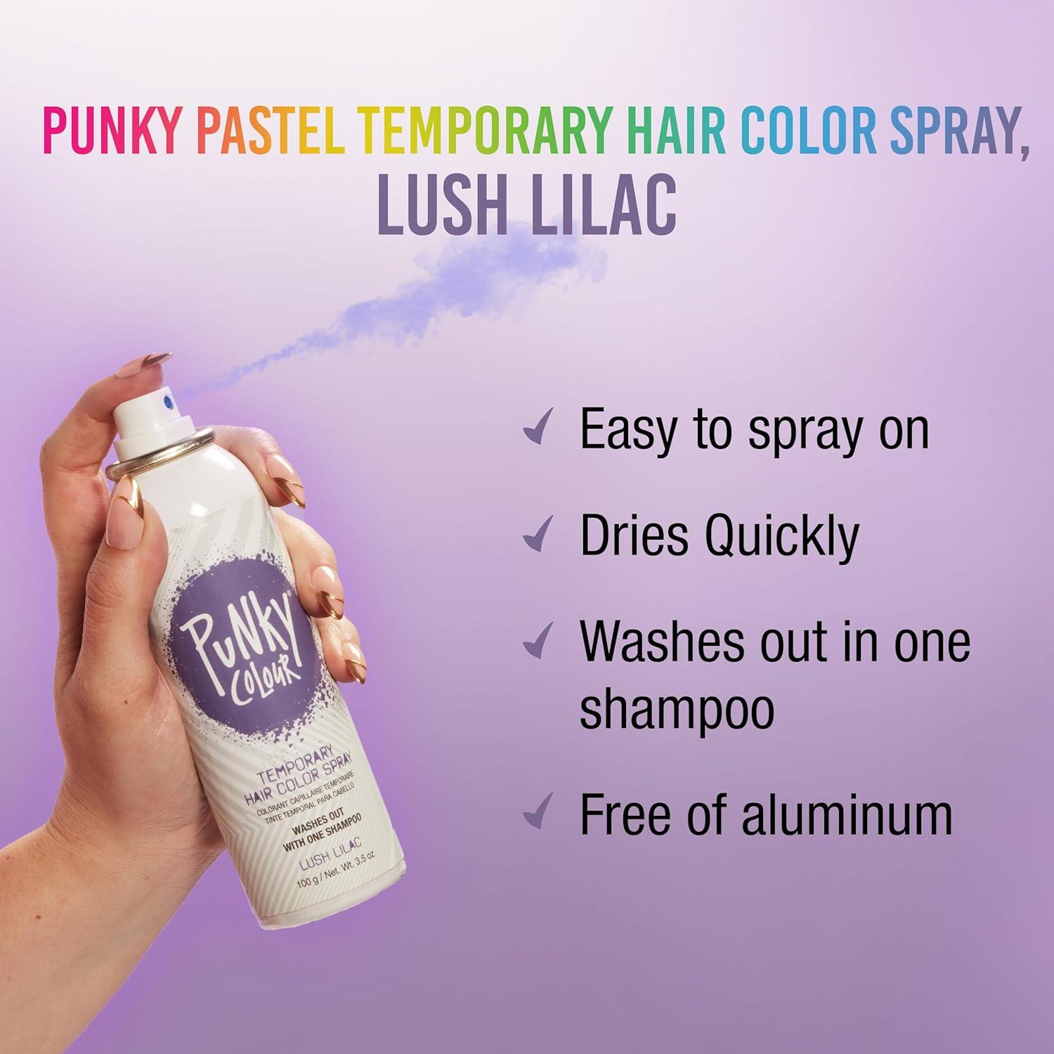 Punky Pastel Temporary Hair Color Spray Lush Lilac 3.5 oz 1-Pack