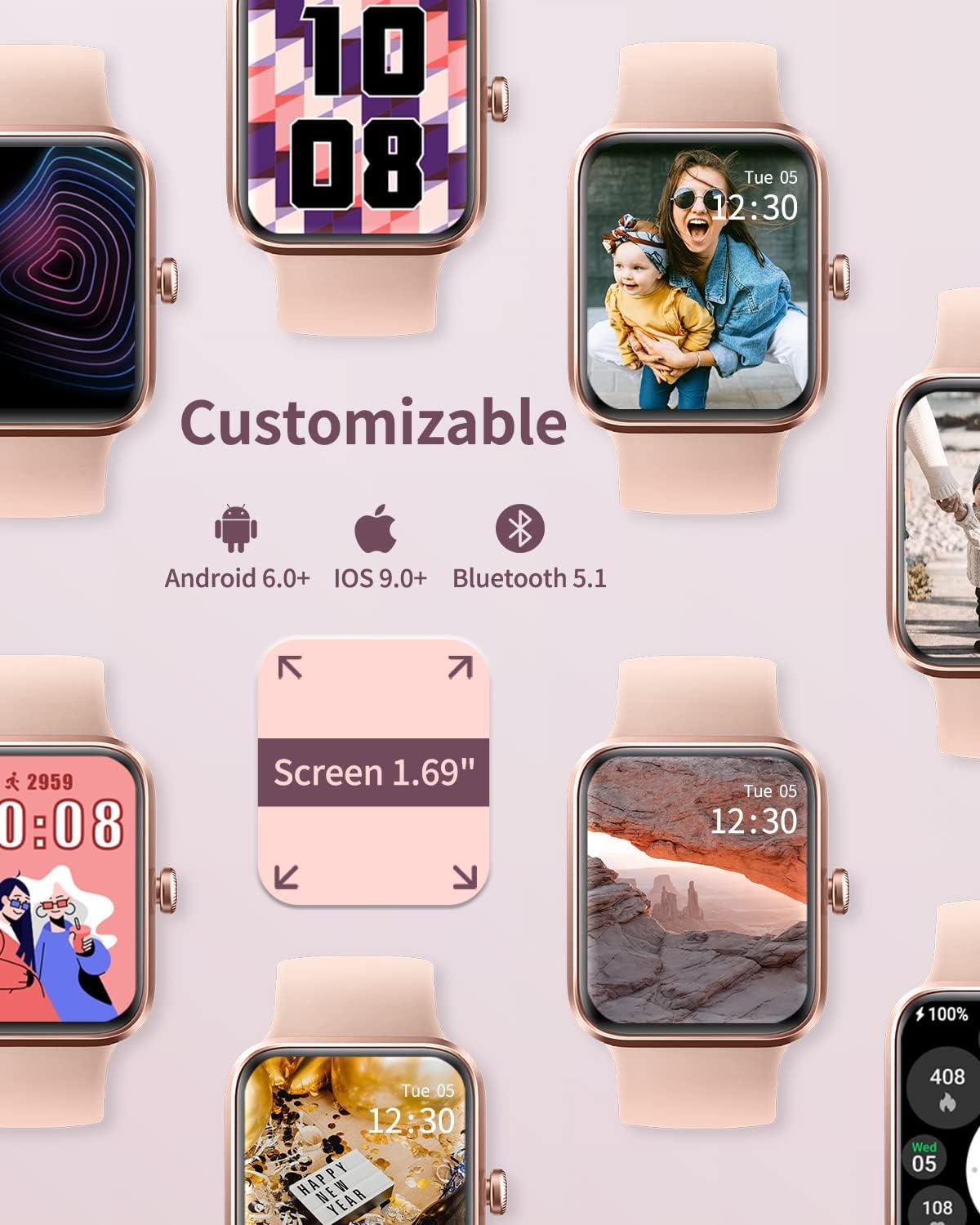 Fitness Tracker with Blood Oxygen, 24/7 Heart Rate, Stress Sleep