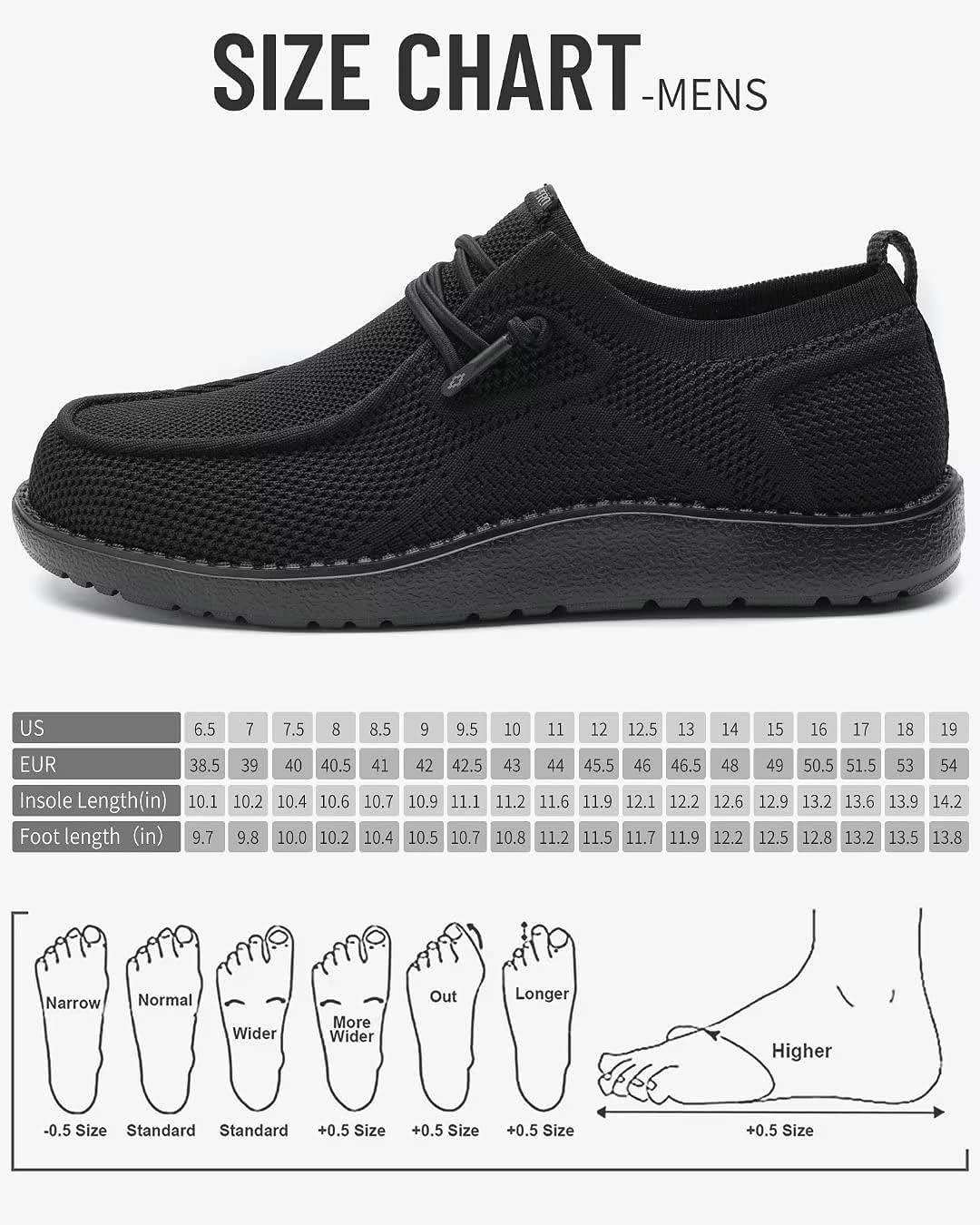 1TAZERO Extra Wide Shoes for Men - Wide Width 4E(5E) Slip on Diabetic Max  Shoes with Arch Support Plantar Fasciitis Loafers Casual for Swollen Feet  Black 11 X-Wide