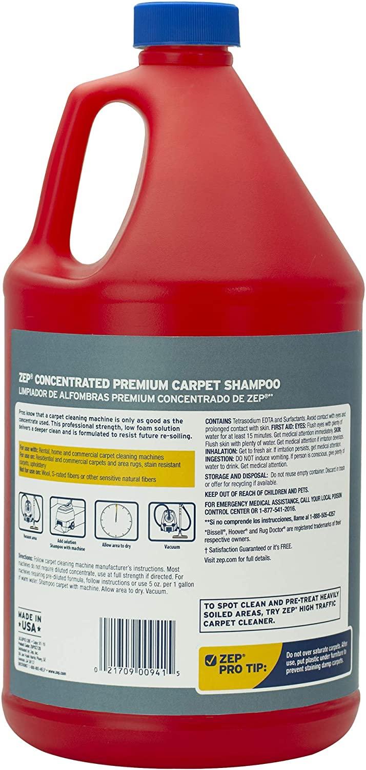 Zep Premium Carpet Shampoo - 128 Fl Oz - ZUPXC128 - Deep Cleaning and Stain  Removal (4)