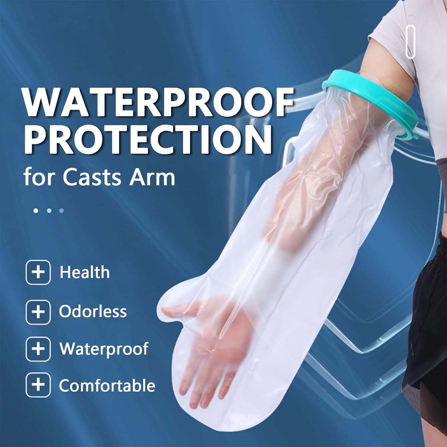 yeloumiss Cast Cover Arm Waterproof for Shower Adult Half Arm Shower Bag Reusable Cast Bag