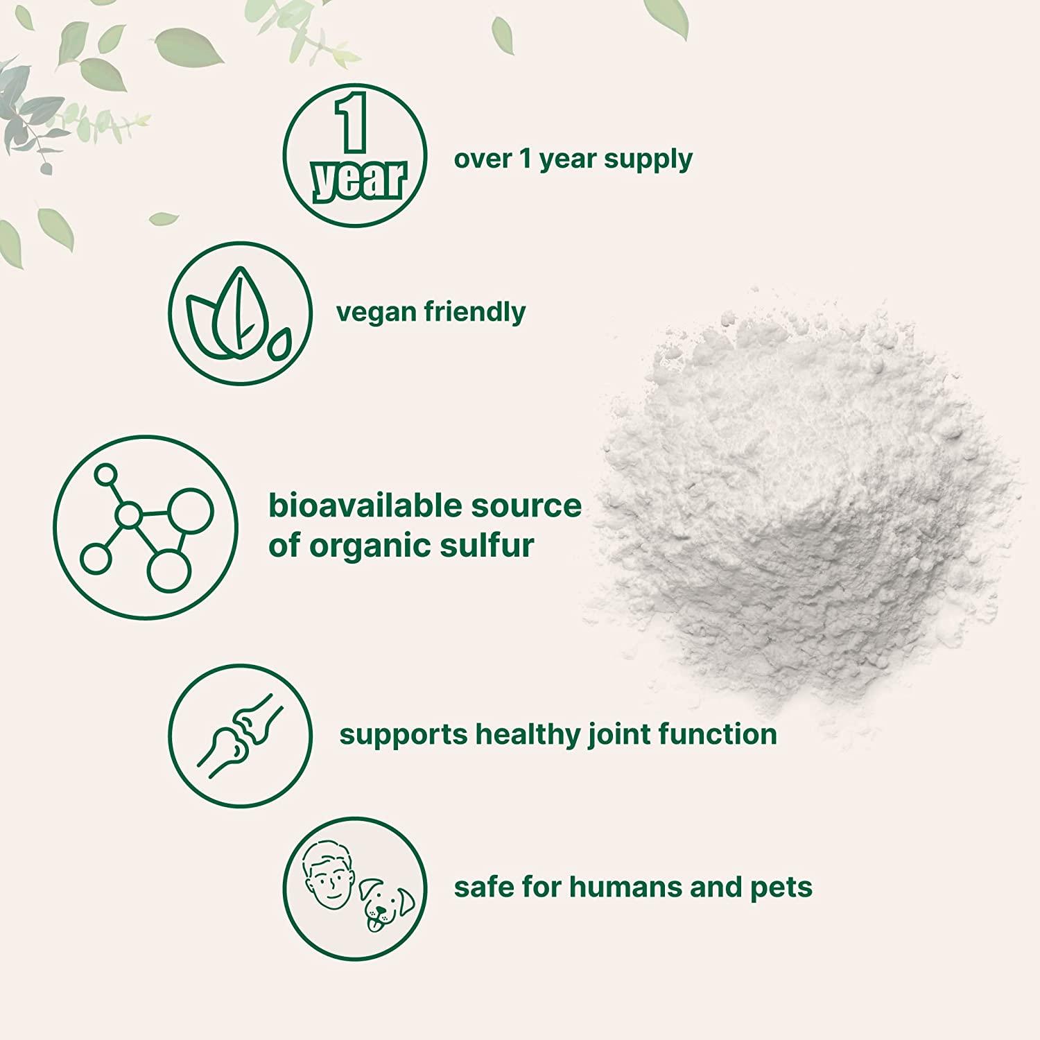 Micro Ingredients Pure MSM Powder (Methylsulfonylmethane), 1 Kg (1 Year Supply), Filler Free