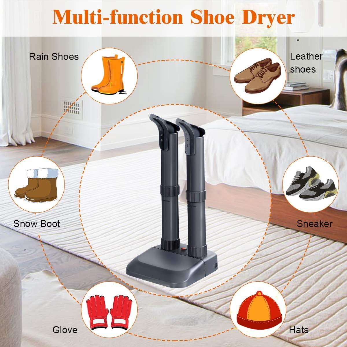 COSTWAY Boot Dryer, Electric Shoe Dryer and Warmer with Heat Blower, Fast  Drying, Overheat Protection, Easy to Assemble, Shoe Dryer for Work Boots,  Shoes, Gloves and Socks (2-Shoe)