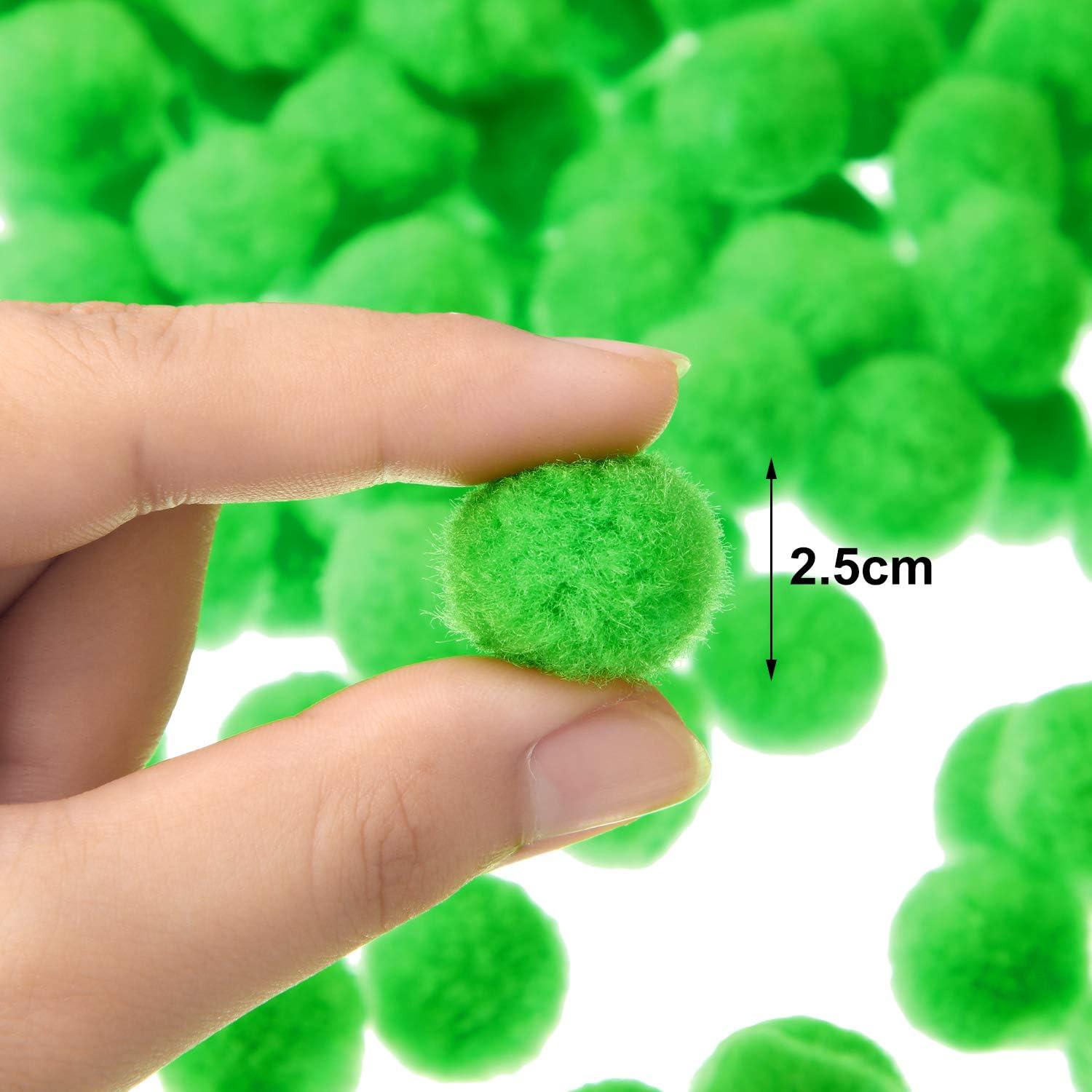  Shappy 500 Pieces Christmas Glitter Pompoms 1 Inch Fuzzy Pom  Poms Arts Crafts Making Balls for Hobby Supplies Craft DIY Party Decoration  (Fruit Green) : Arts, Crafts & Sewing