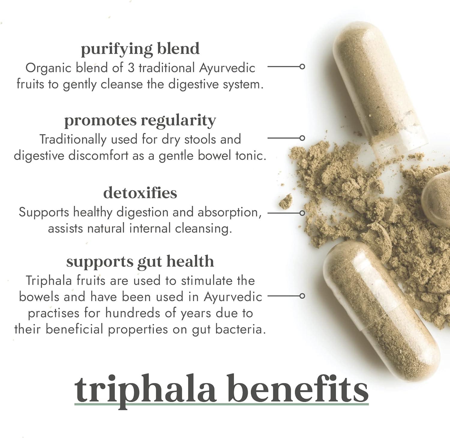 Fushi Organic Triphala Capsules 60 Caps FreshGround Whole Food