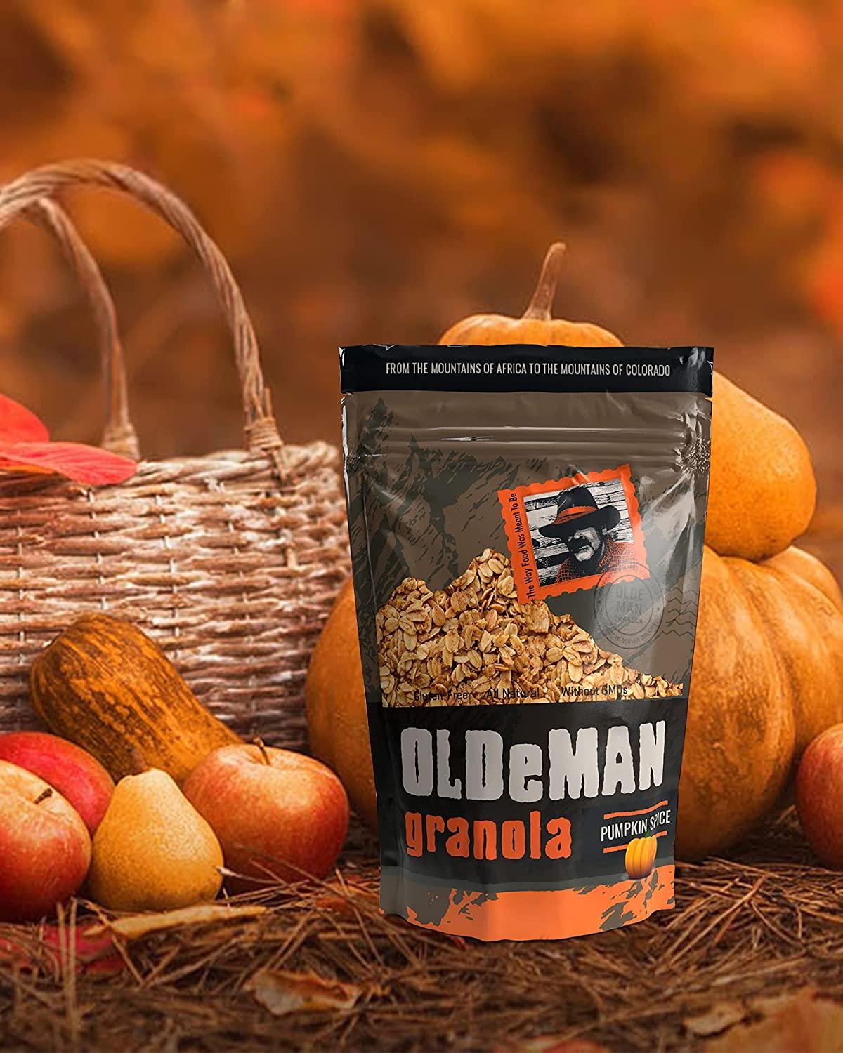 Olde Man Granola Pumpkin Spice 12oz Gluten Free & NonGMO Cereal from