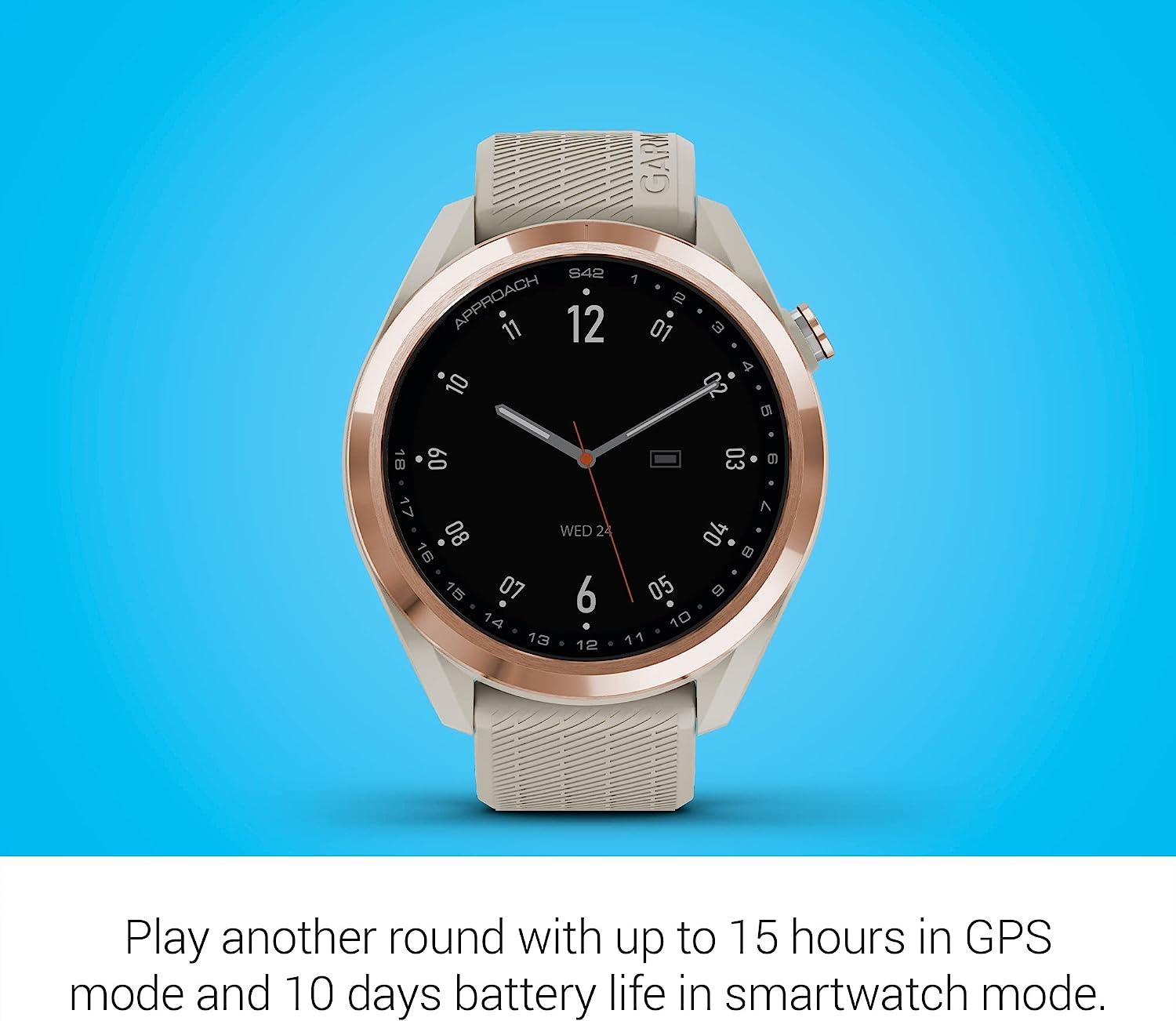 Garmin Approach S42 GPS Golf Smartwatch - 1.2 Touchscreen, 42k+