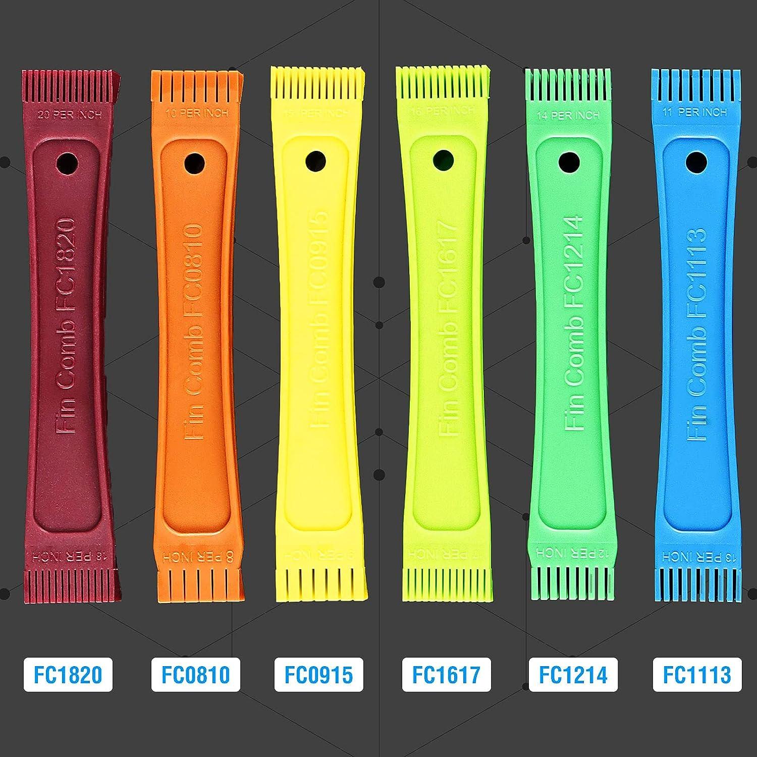 Puxyblue FCR6 Fin Comb Tool Set - Straighten AC Evaporator & Condenser ...