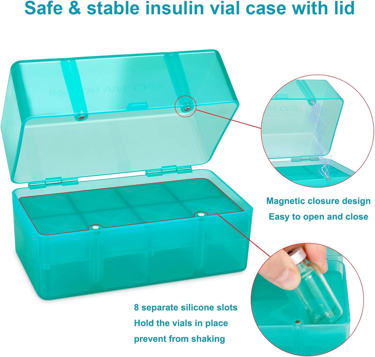 iGuerburn 8-Slot Diabetic Insulin Vial Storage for Fridge 10ML Injection Vial  Holder Case - Meeting Your