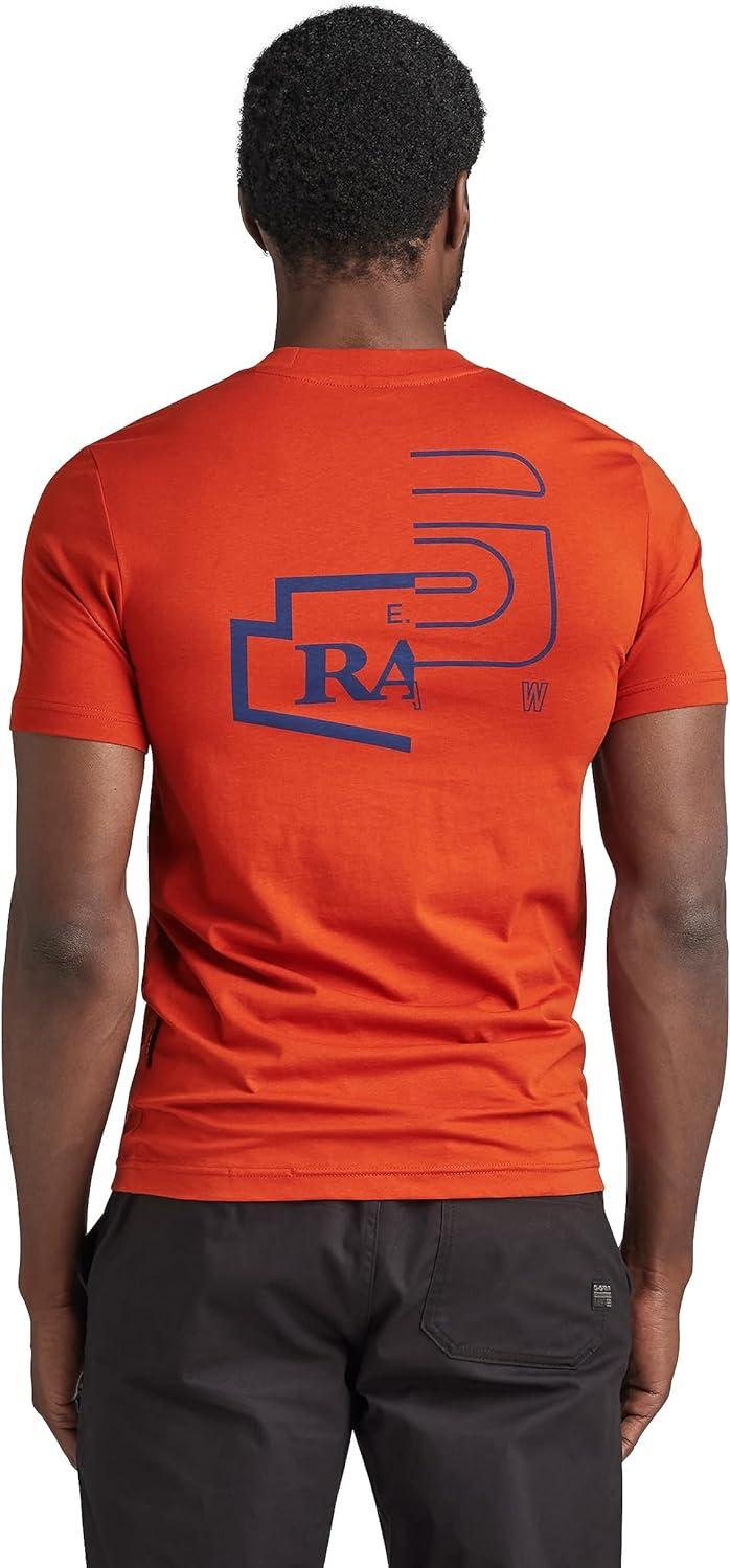 G-Star Originals R T T-Shirt Uomo – Maglietta Basic Con Stampa E Scollo A Costine