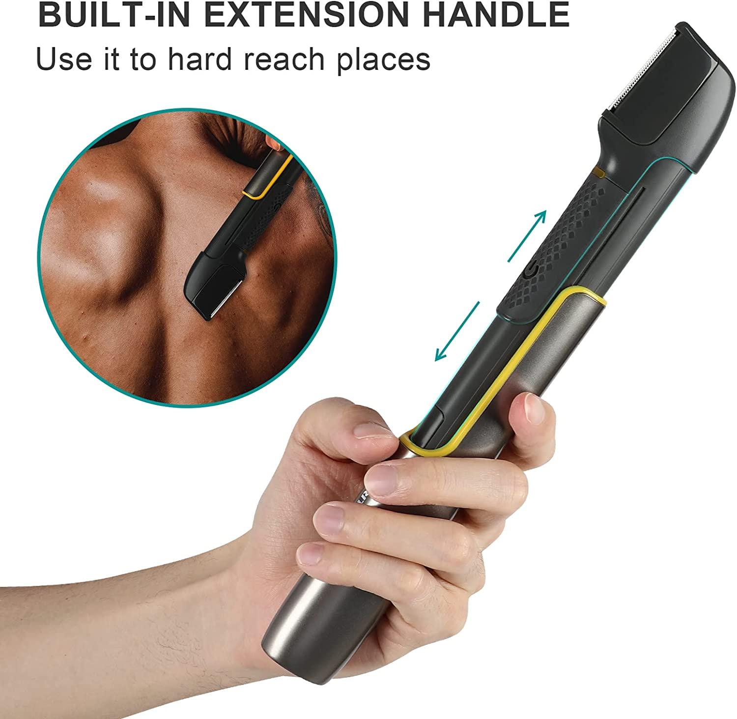 Pritech Men's Electric Body Hair Trimmer - Cordless Waterproof Groomer ...