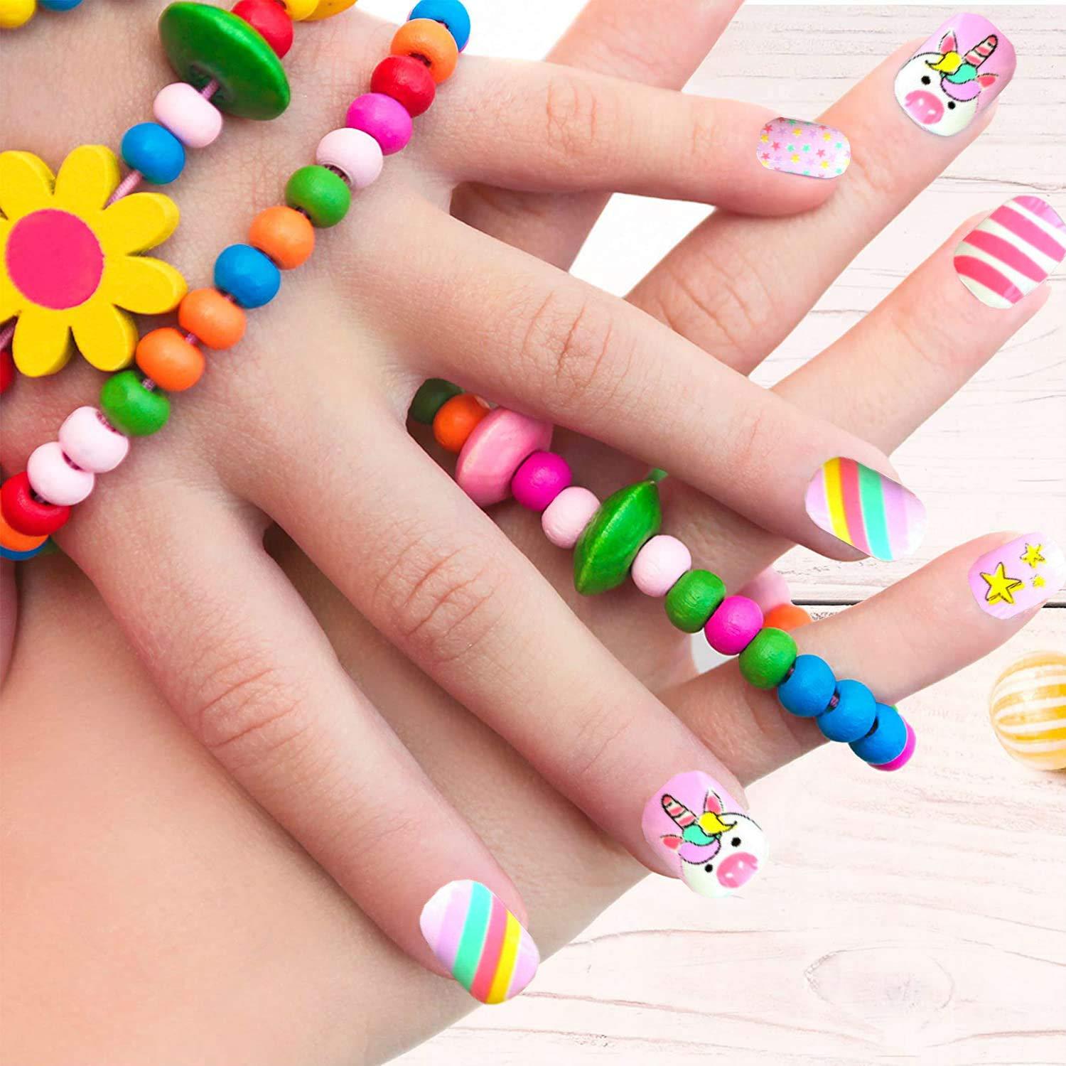 Children Short Artificial Nails | Fake Cute Nails Children | Acrylic Press  Nails Short - False Nails - Aliexpress
