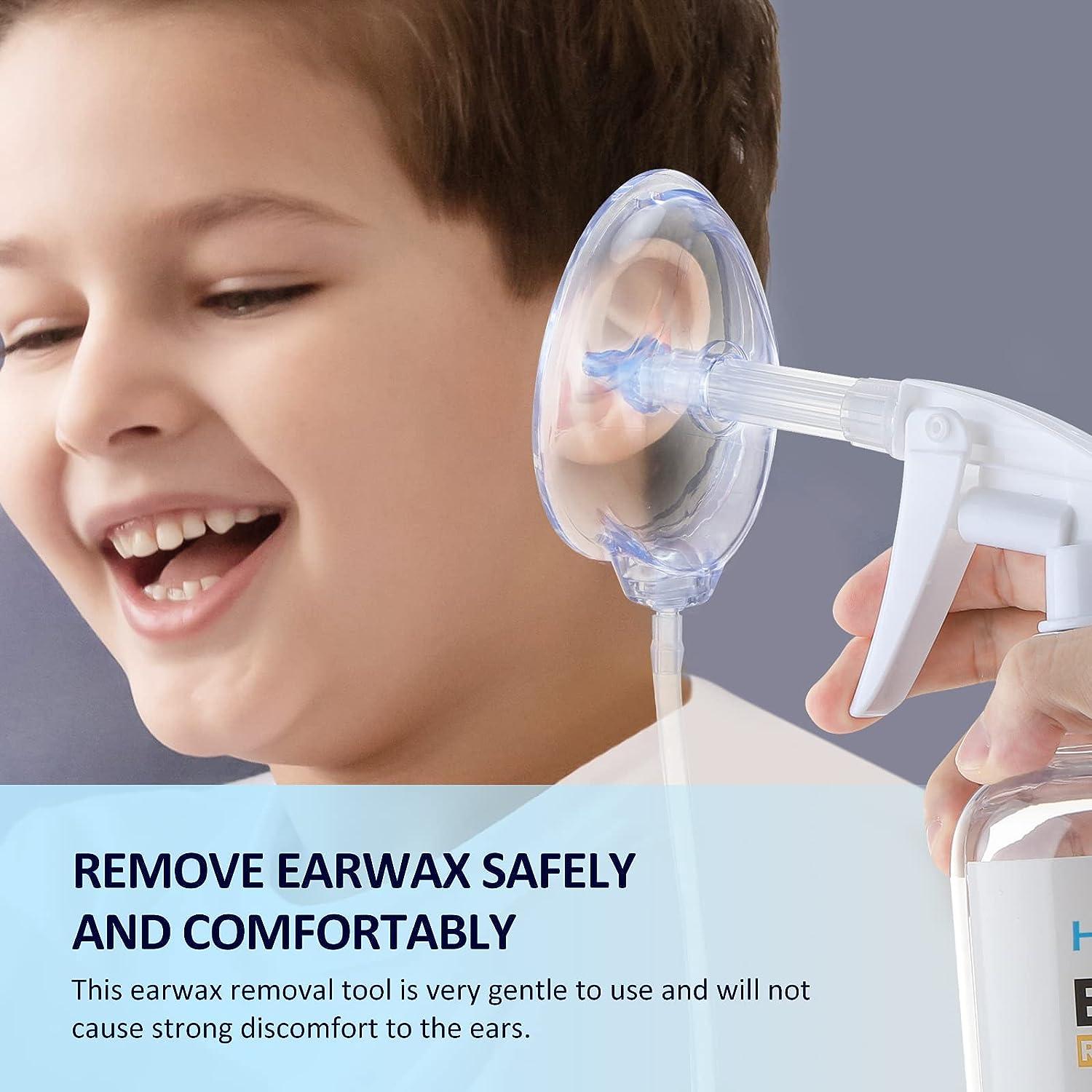Ear Wax Removal Kit Manual Ear Irrigation Flushing System with Ear Muff