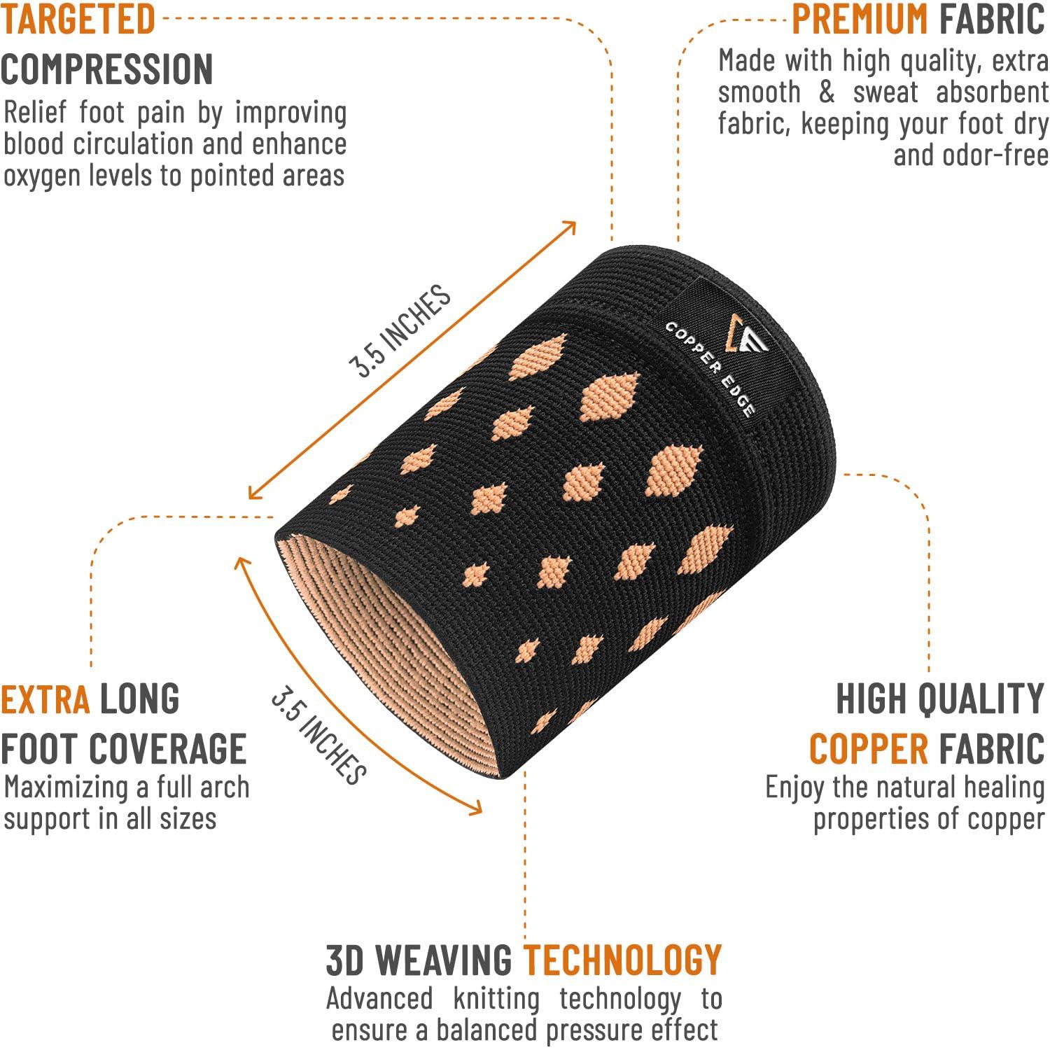 Buy Copper Arch Support Relief for Plantar Fasciitis Compression