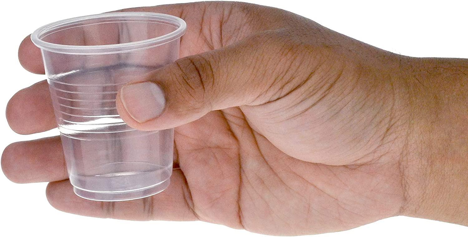 Dealmed Disposable Plastic Cups 100 Clear Cups, 3 oz Disposable