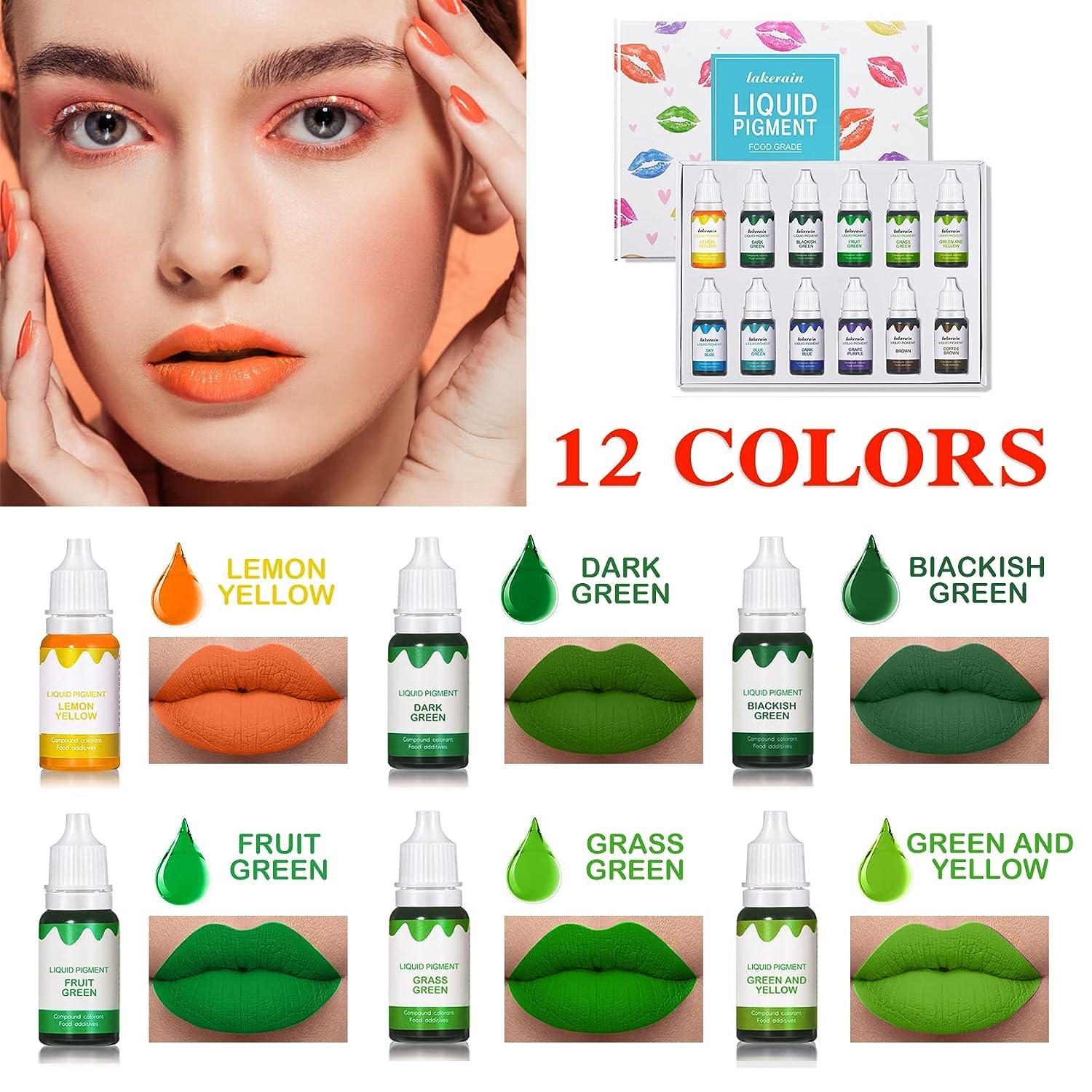 12 Colors Liquid Lip Gloss Pigment Set, DIY Lipstick Liquid Pigment Set for  Making Lip Gloss, DIY Lip Gloss Pigment Cosmetic Dye, Edible Coloring Pure  Plant Pigment for Lip Gloss Base: Buy