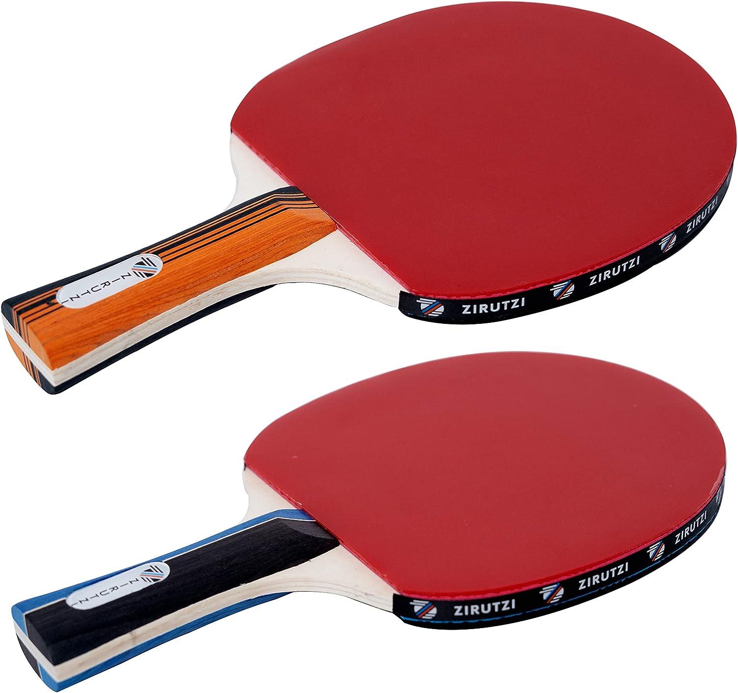 Ping Pong Paddle Set, Table Tennis Set with 3 Balls,Beginner Table Tennis  Racket Set, Optimize Rotate and Control, for Indoor Outdoor Play 