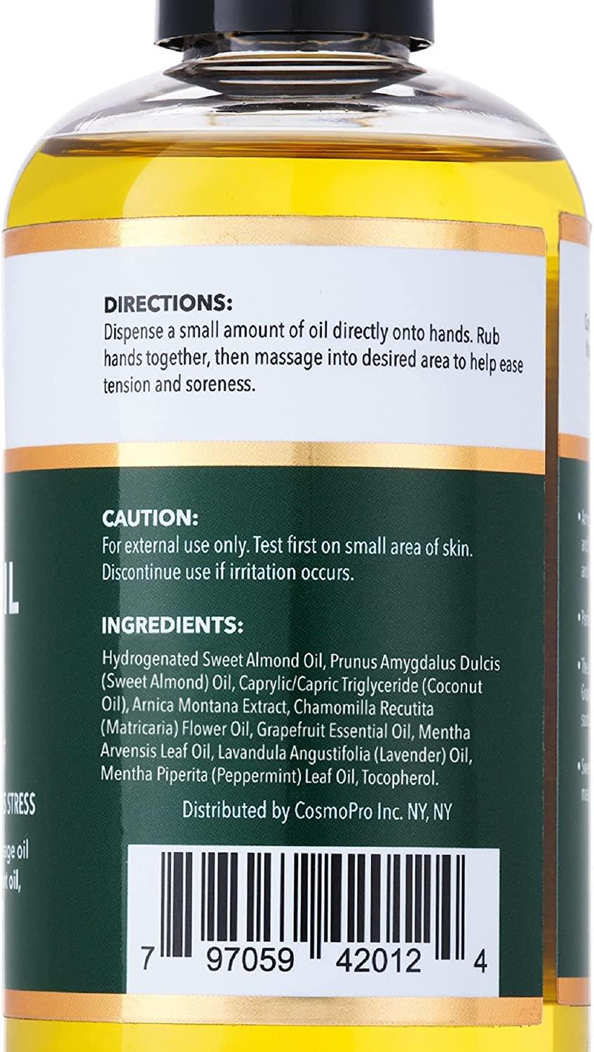 Cosmetasa Sore Muscle Massage Oil with Massage Ball Roller Soothes